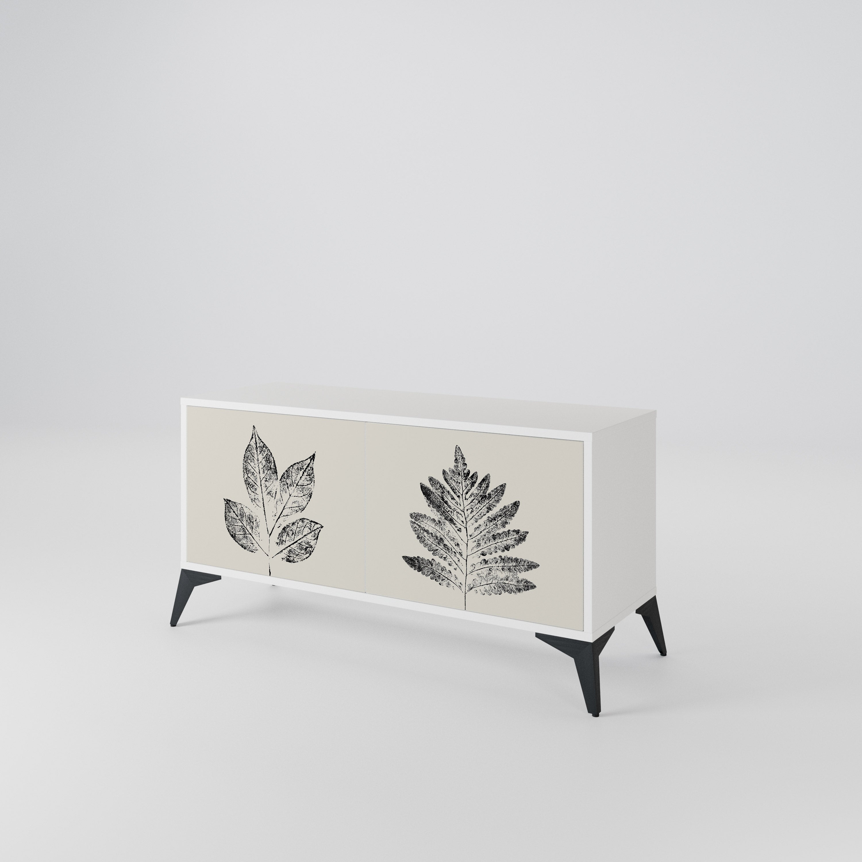 LEAFY STAMPS Compact 2-Door TV Cabinet