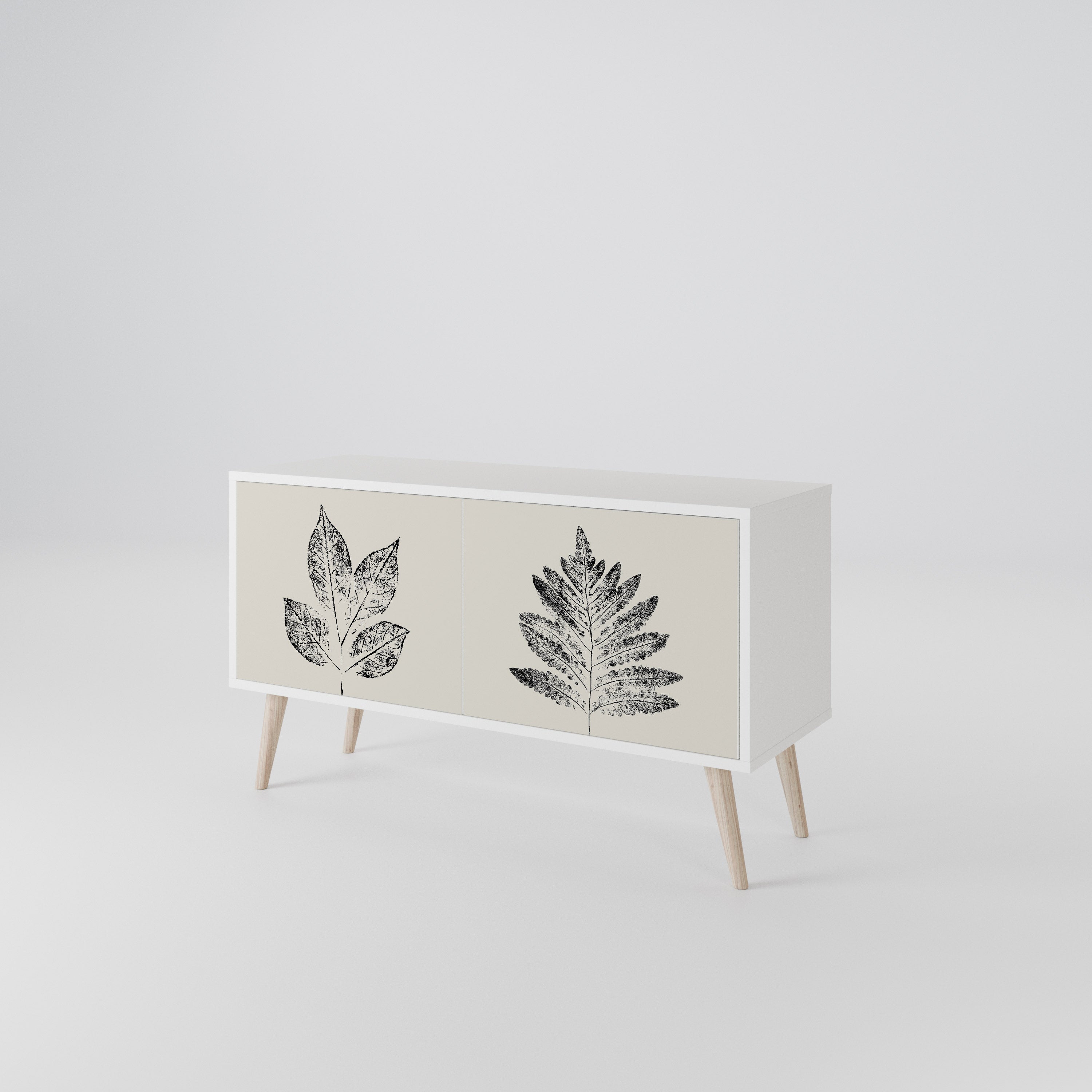 LEAFY STAMPS Compact 2-Door TV Cabinet