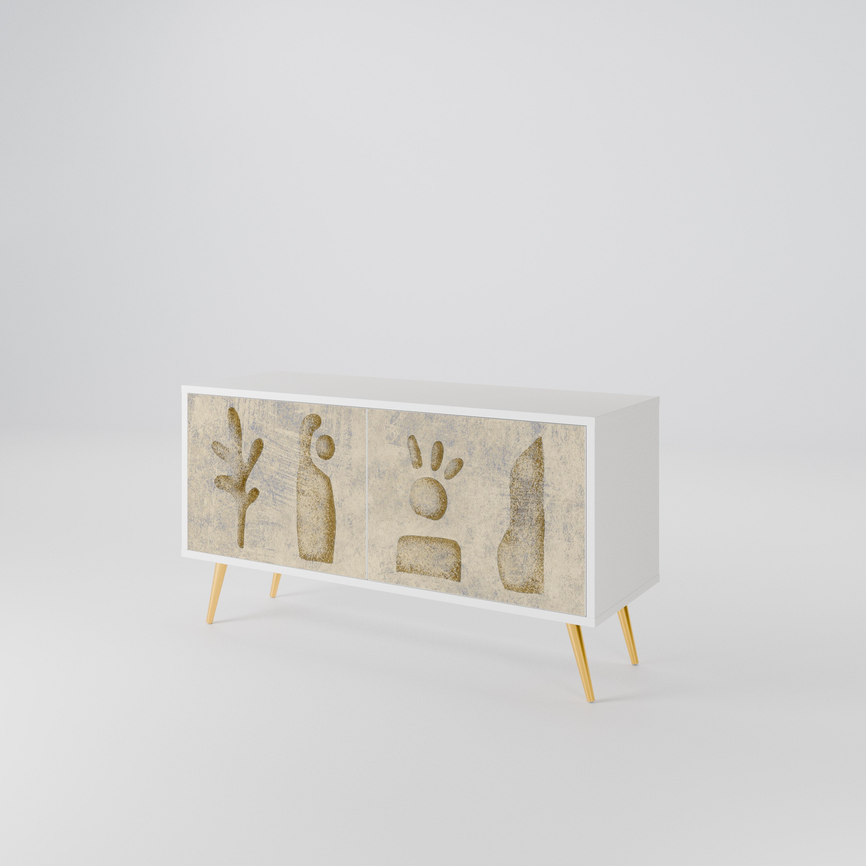 SAND SCULPTURES Compact 2-Door TV Cabinet