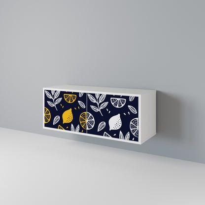 CITRUS BLACK AND WHITE Συμπαγές έπιπλο τηλεόρασης 2-θυρών
