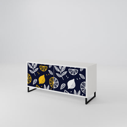 CITRUS BLACK AND WHITE Συμπαγές έπιπλο τηλεόρασης 2-θυρών