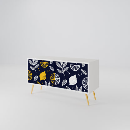 CITRUS BLACK AND WHITE Συμπαγές έπιπλο τηλεόρασης 2-θυρών