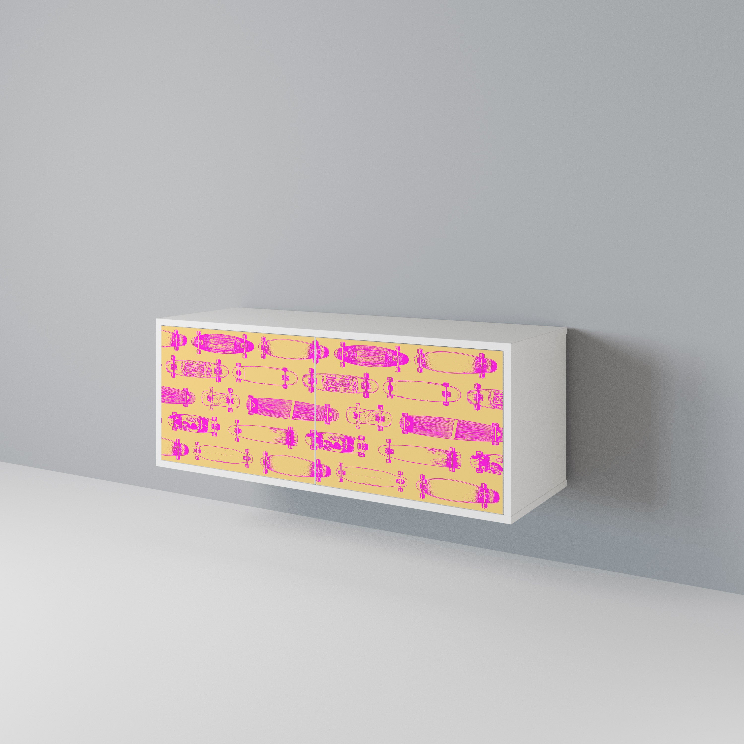 SKATEBOARD ARTISTRY Compact 2-Door TV Cabinet