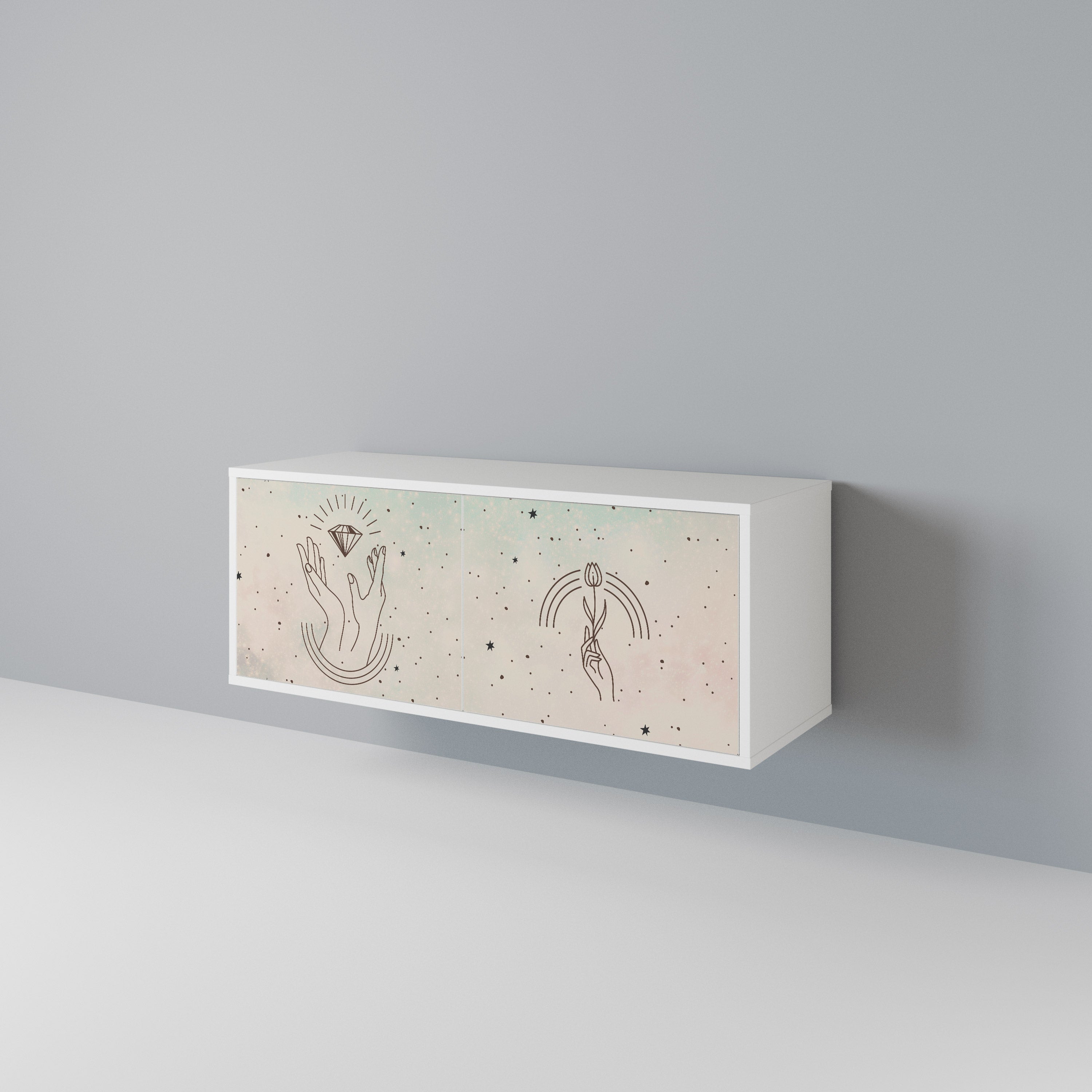DELICATE BEAUTY Συμπαγές έπιπλο τηλεόρασης 2-θυρών