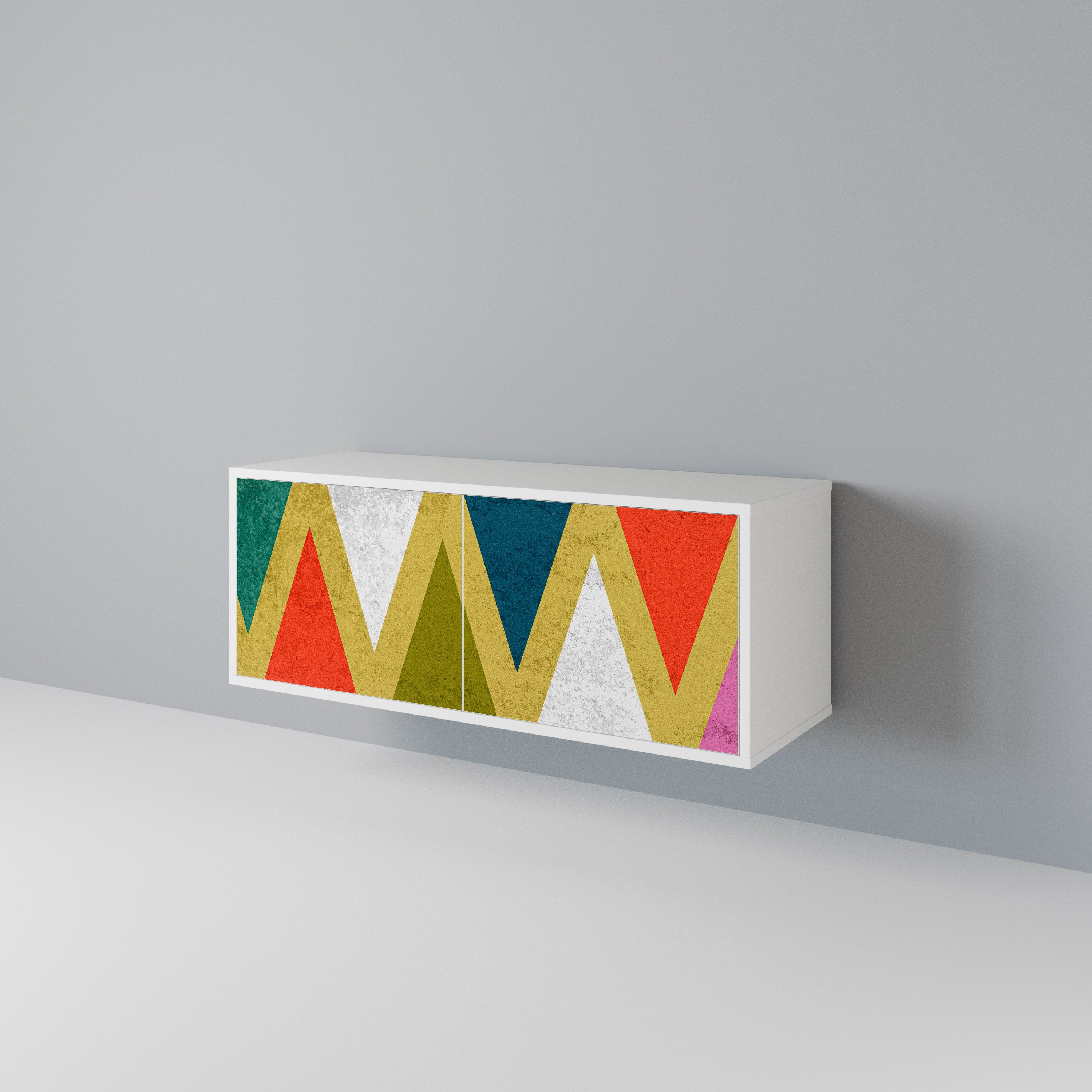 COLORFUL TRIANGLES Συμπαγές έπιπλο τηλεόρασης 2-θυρών