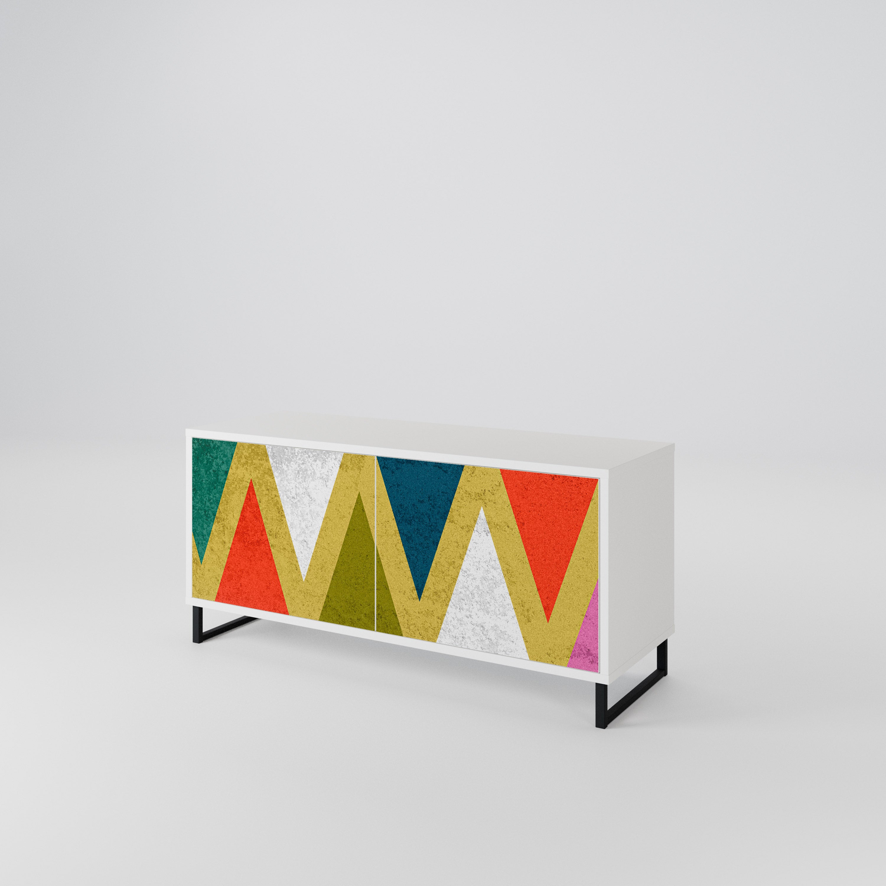 COLORFUL TRIANGLES Συμπαγές έπιπλο τηλεόρασης 2-θυρών
