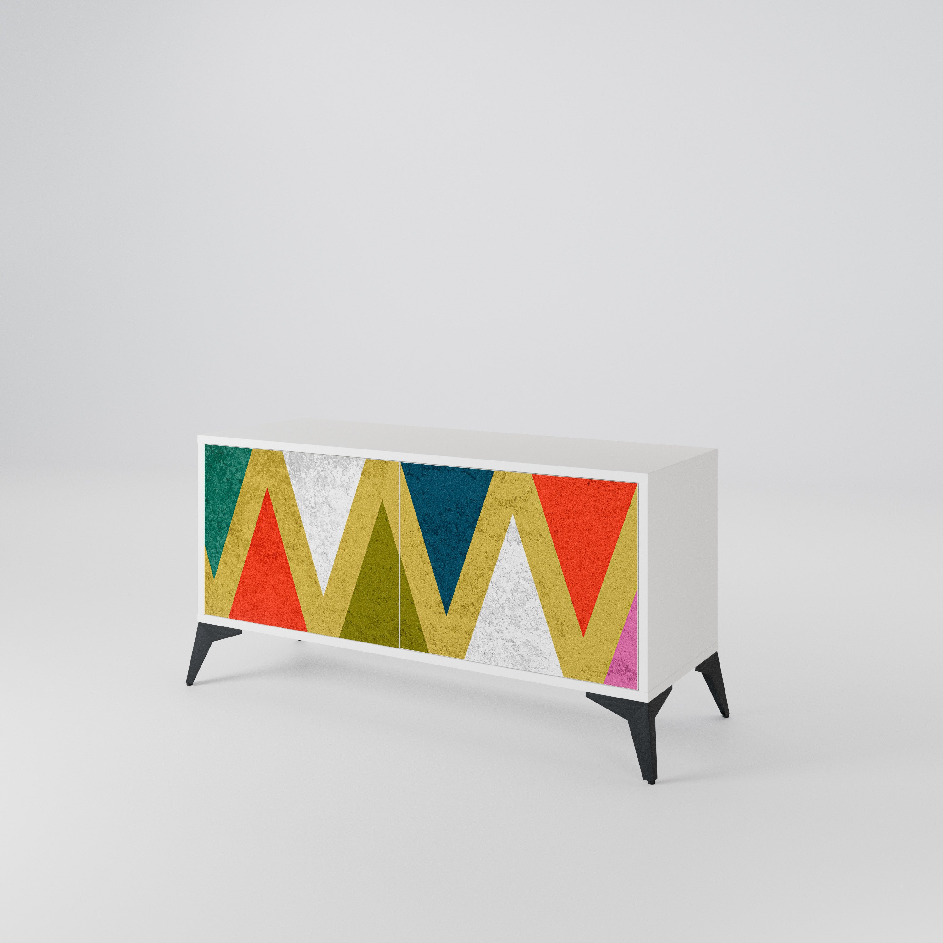 COLORFUL TRIANGLES Συμπαγές έπιπλο τηλεόρασης 2-θυρών