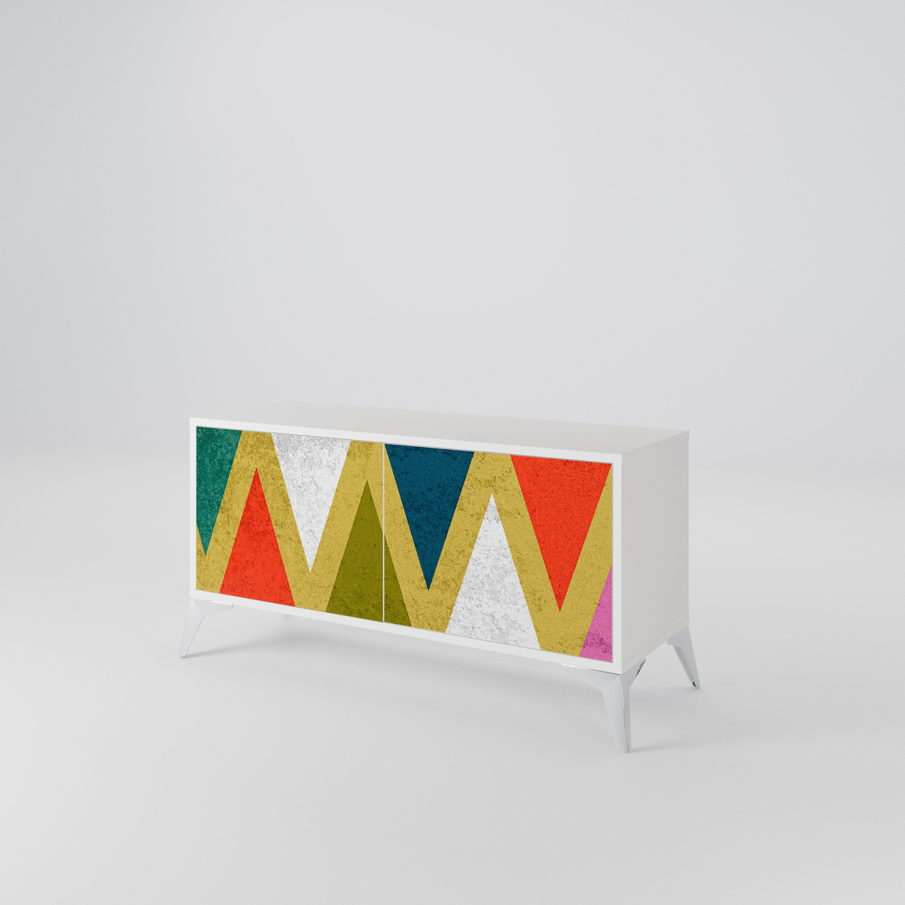 COLORFUL TRIANGLES Συμπαγές έπιπλο τηλεόρασης 2-θυρών
