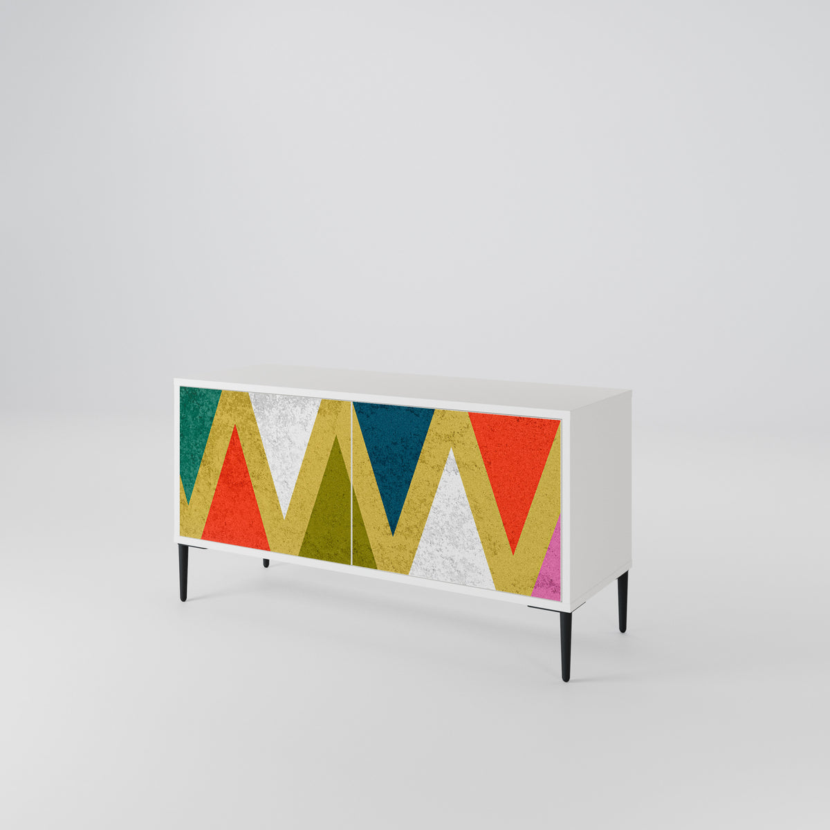 COLORFUL TRIANGLES Συμπαγές έπιπλο τηλεόρασης 2-θυρών
