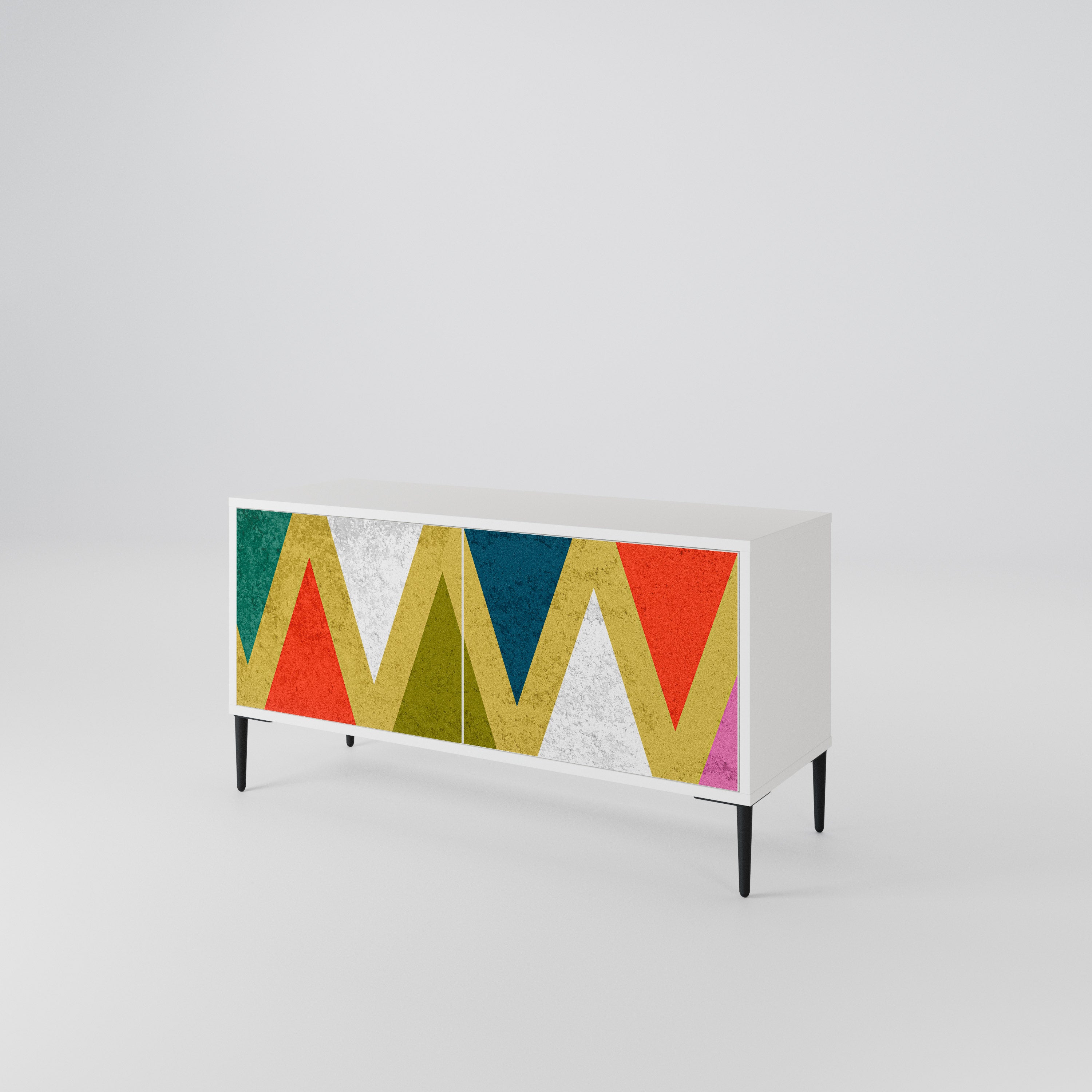 COLORFUL TRIANGLES Συμπαγές έπιπλο τηλεόρασης 2-θυρών