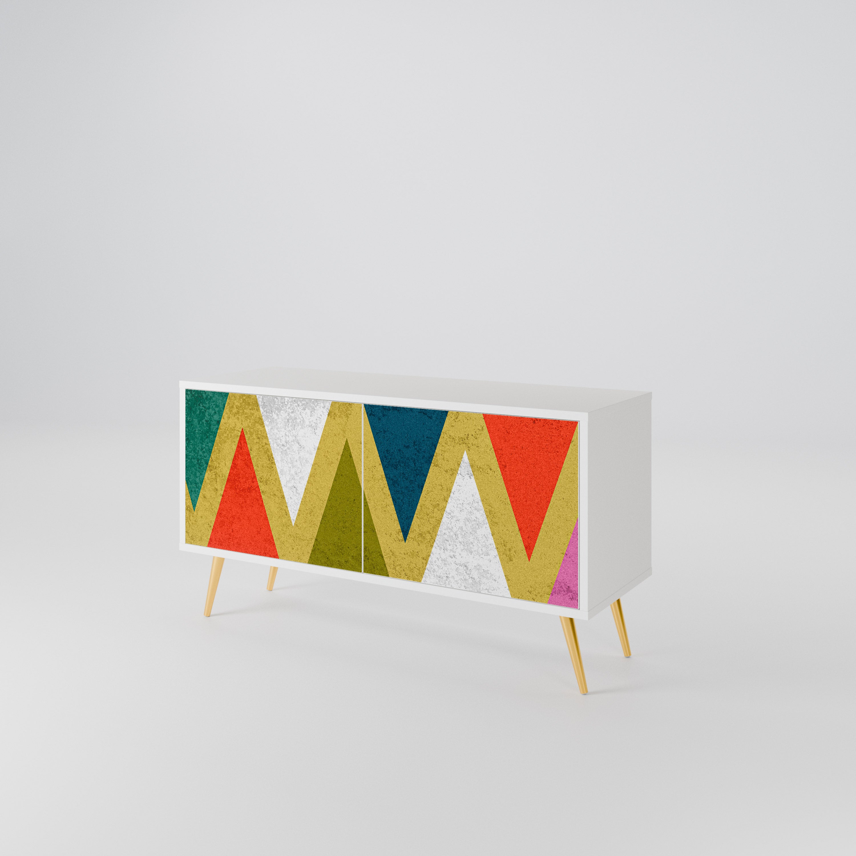 COLORFUL TRIANGLES Συμπαγές έπιπλο τηλεόρασης 2-θυρών