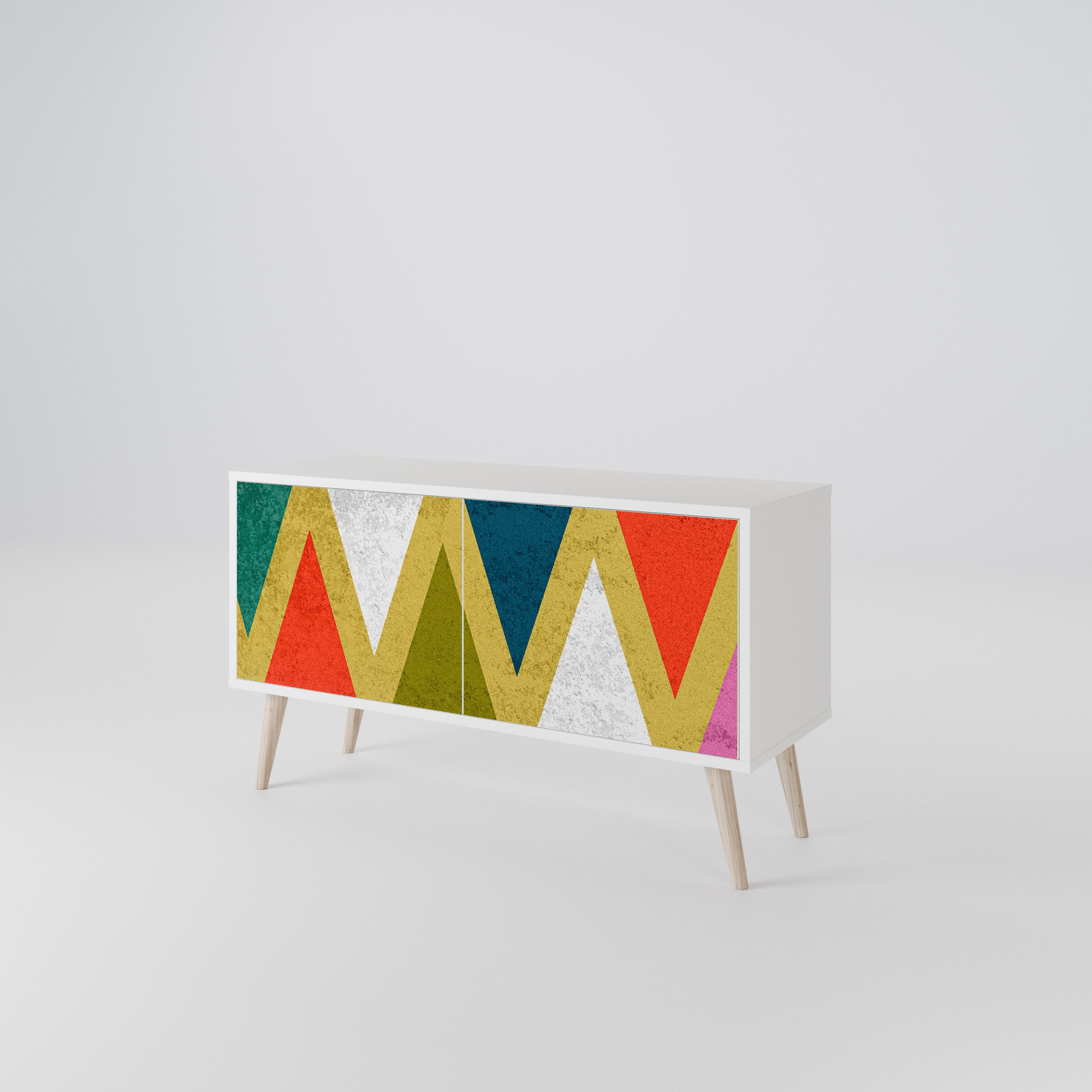 COLORFUL TRIANGLES Συμπαγές έπιπλο τηλεόρασης 2-θυρών