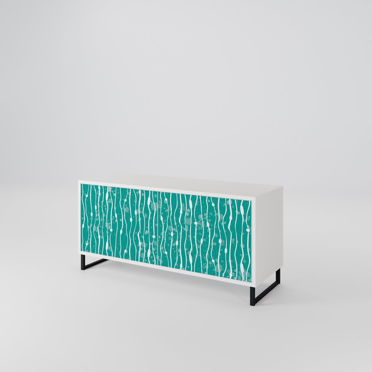TURQUOISE RAIN Συμπαγές έπιπλο τηλεόρασης 2-θυρών