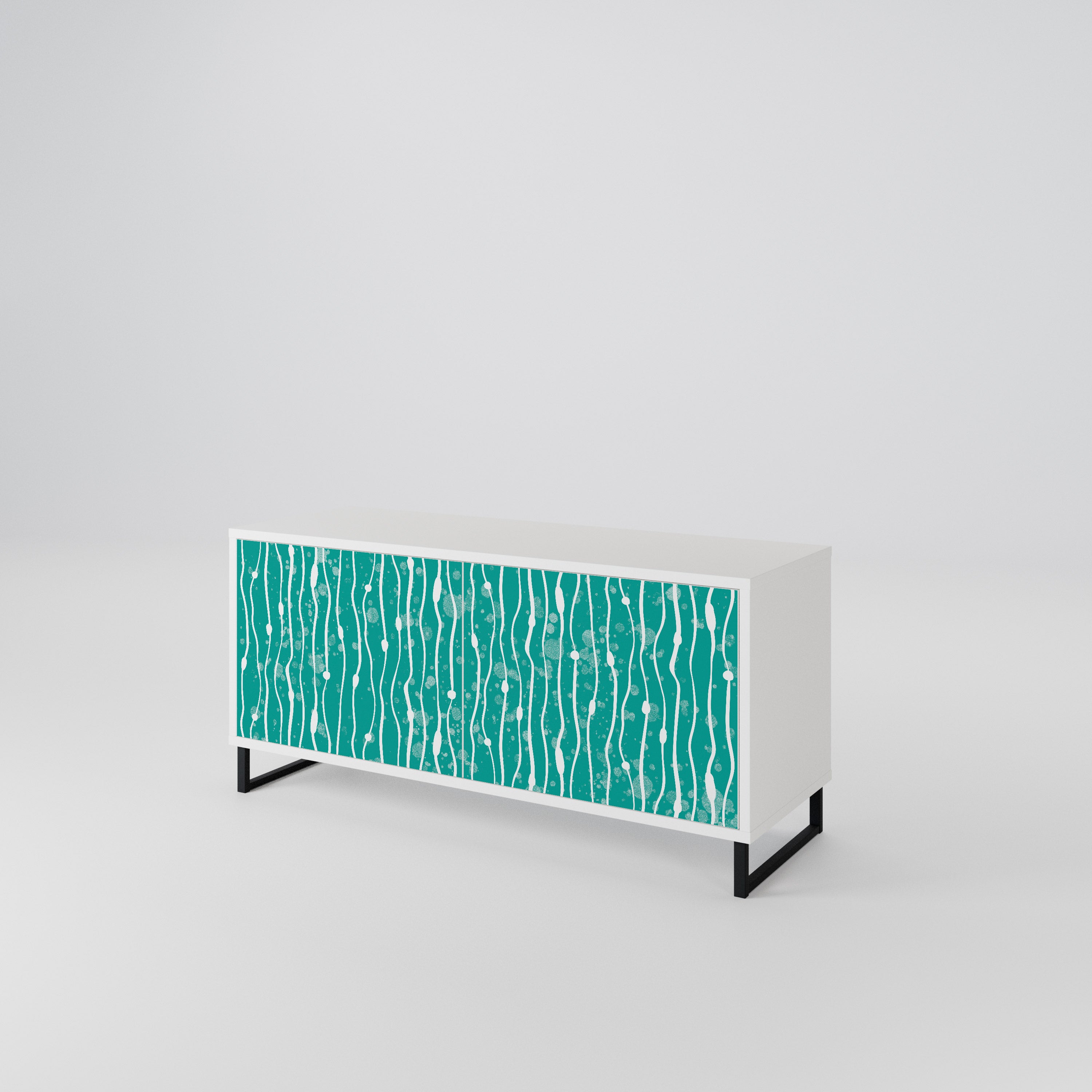 TURQUOISE RAIN Συμπαγές έπιπλο τηλεόρασης 2-θυρών