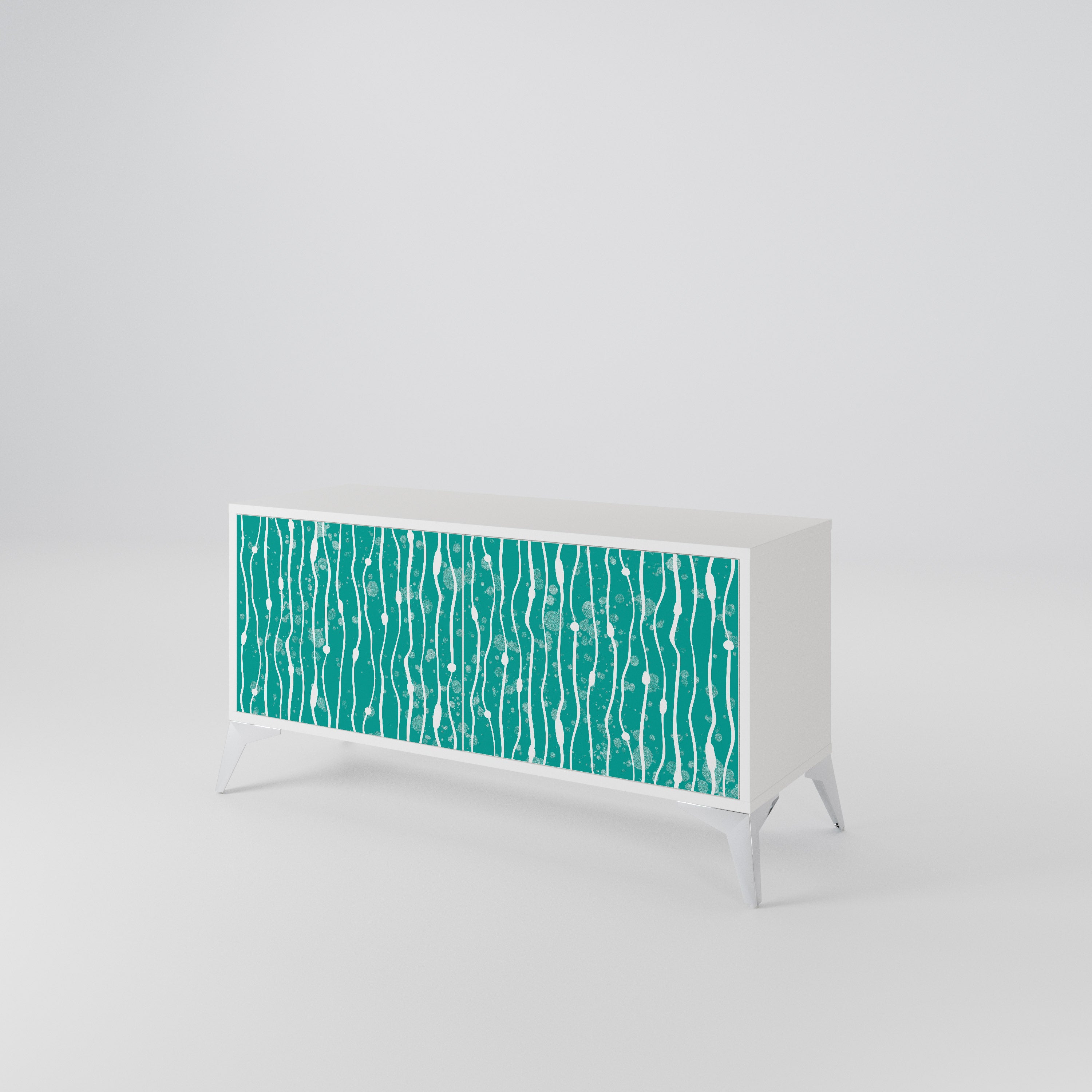 TURQUOISE RAIN Συμπαγές έπιπλο τηλεόρασης 2-θυρών