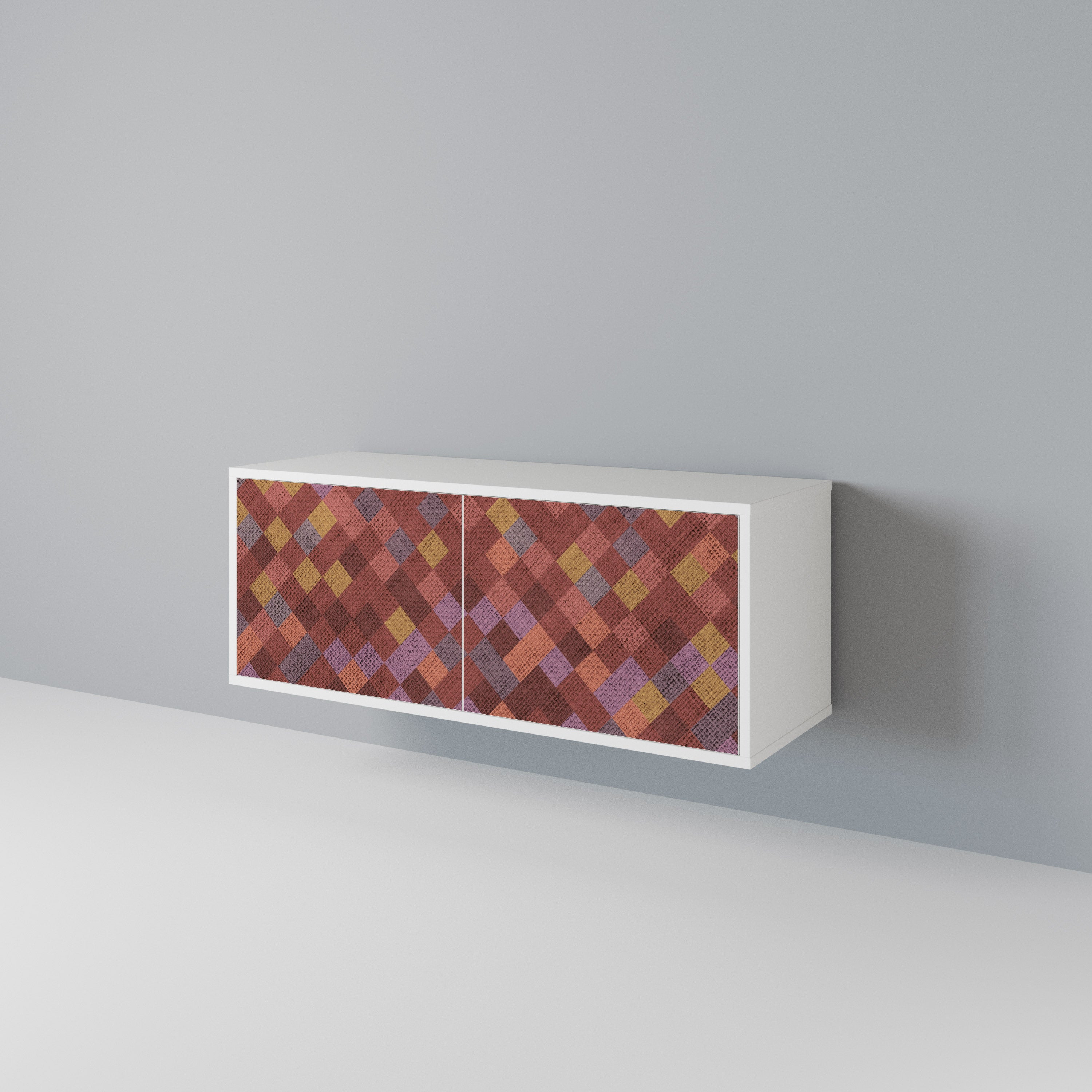 PAINTED SQUARES Συμπαγές έπιπλο τηλεόρασης 2-θυρών