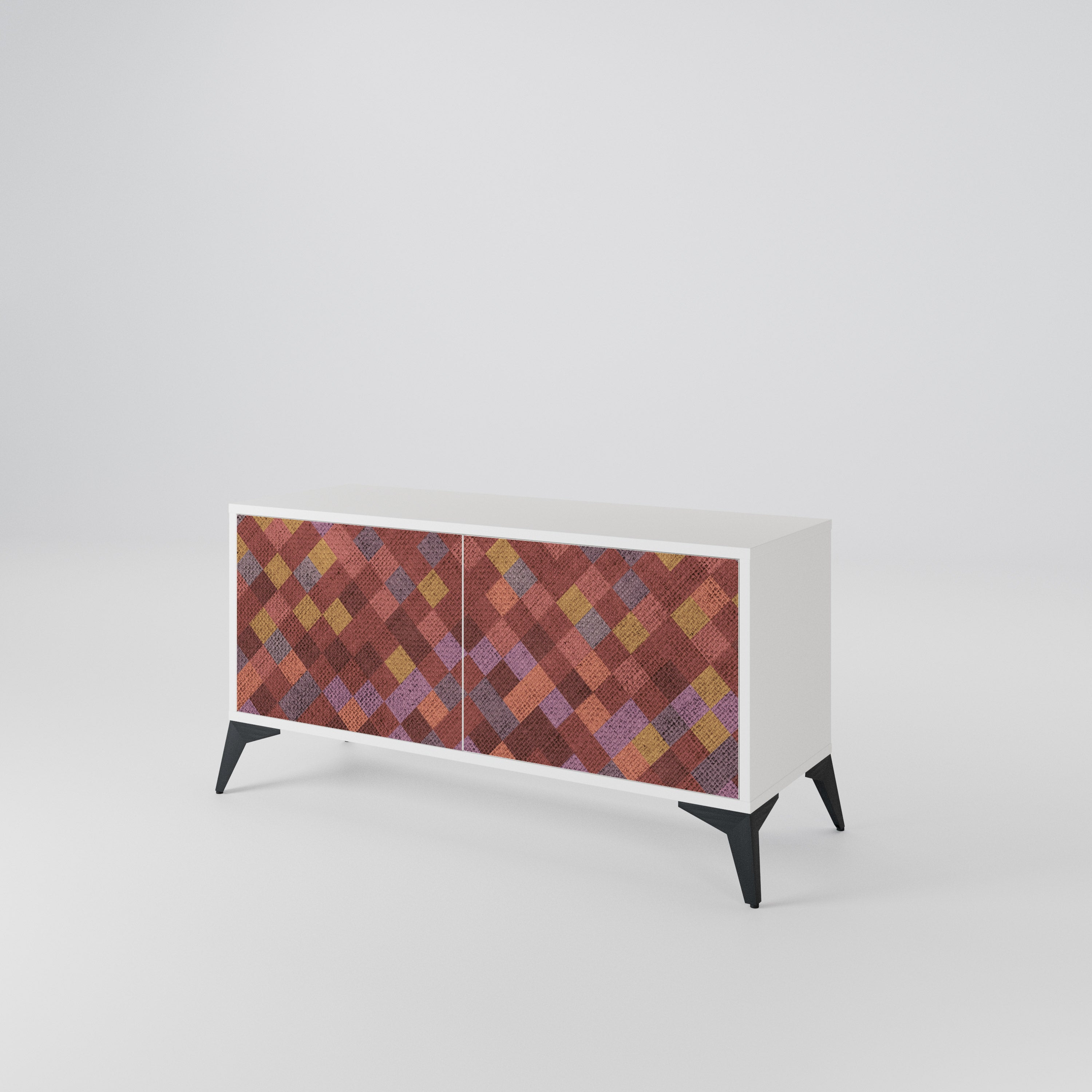 PAINTED SQUARES Συμπαγές έπιπλο τηλεόρασης 2-θυρών