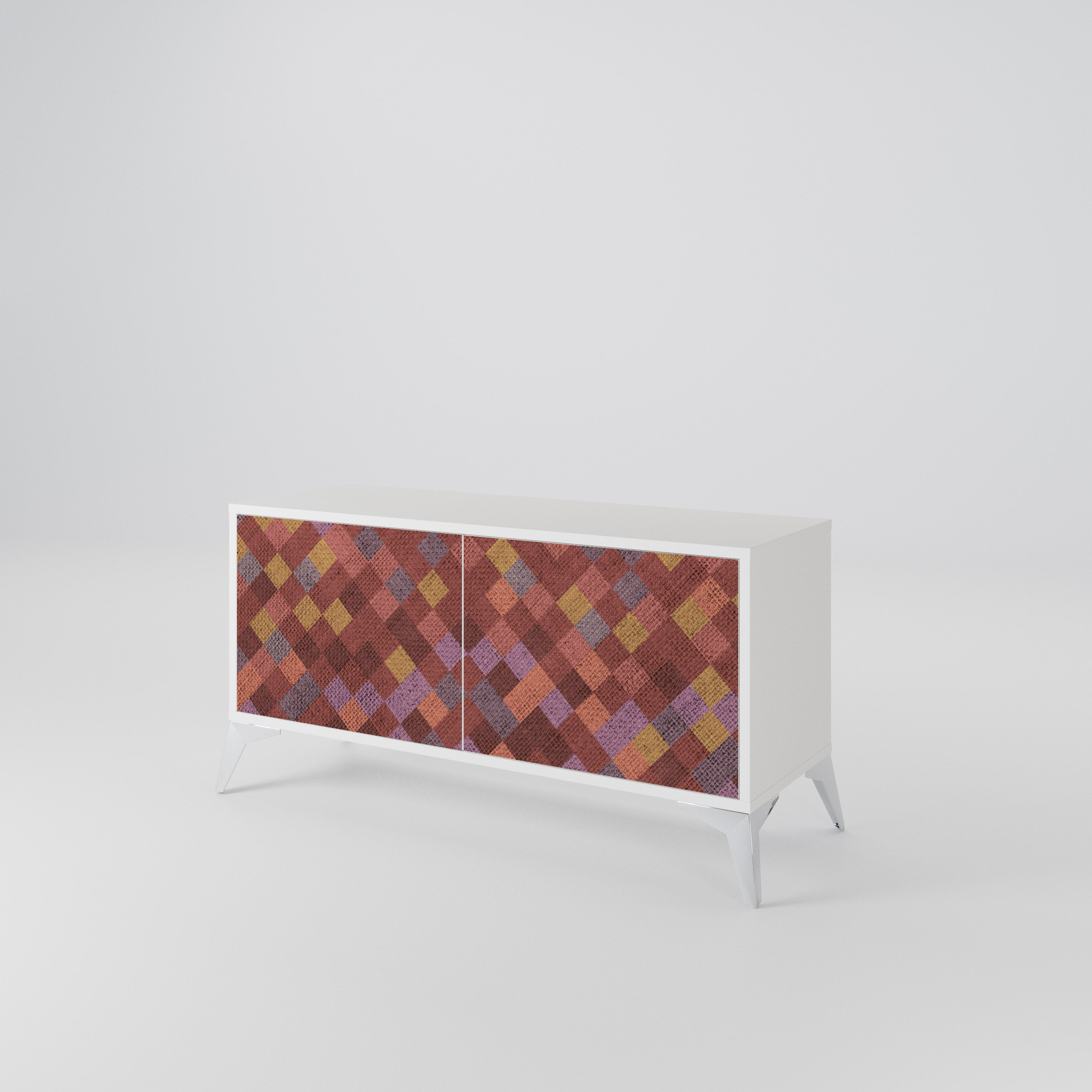PAINTED SQUARES Συμπαγές έπιπλο τηλεόρασης 2-θυρών