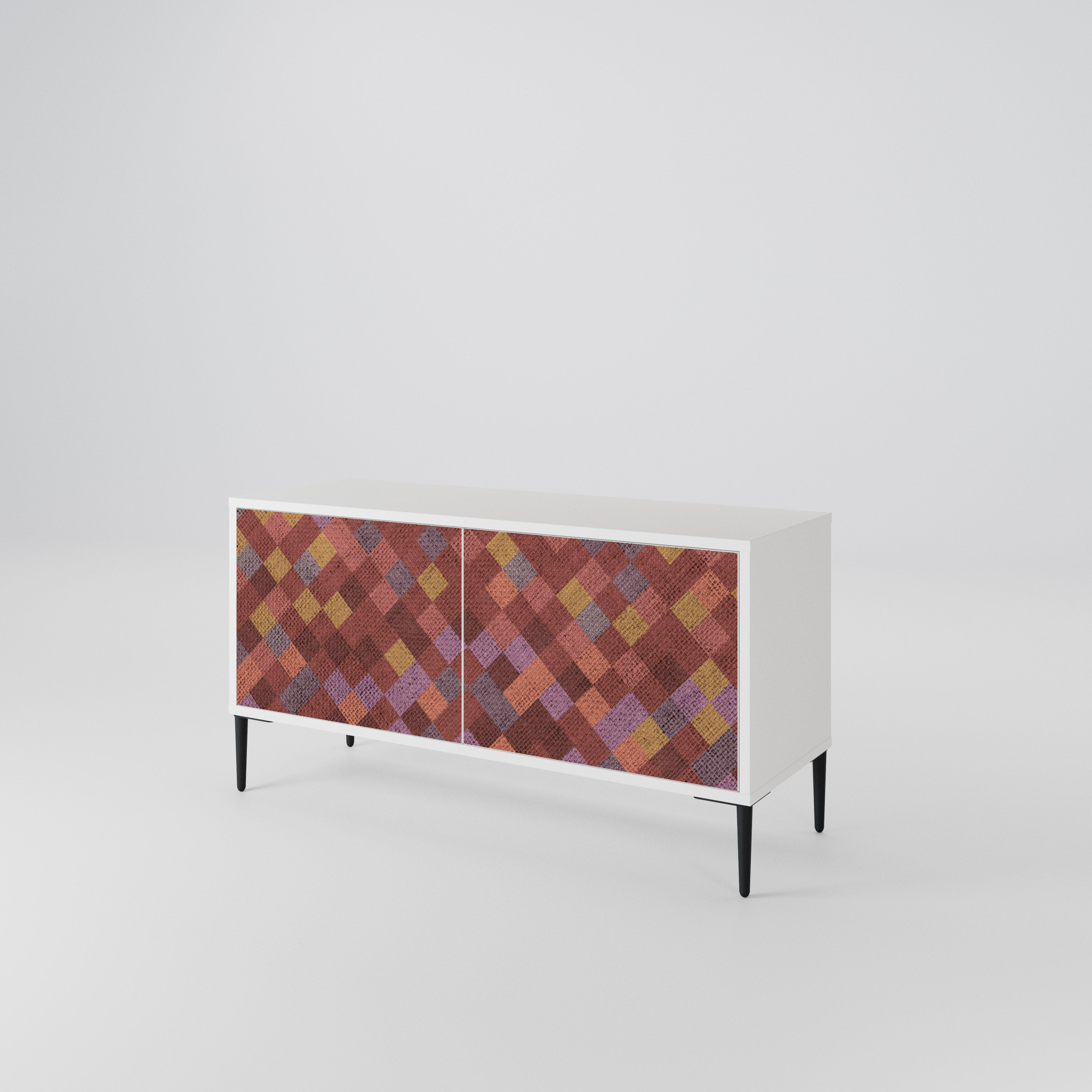 PAINTED SQUARES Συμπαγές έπιπλο τηλεόρασης 2-θυρών
