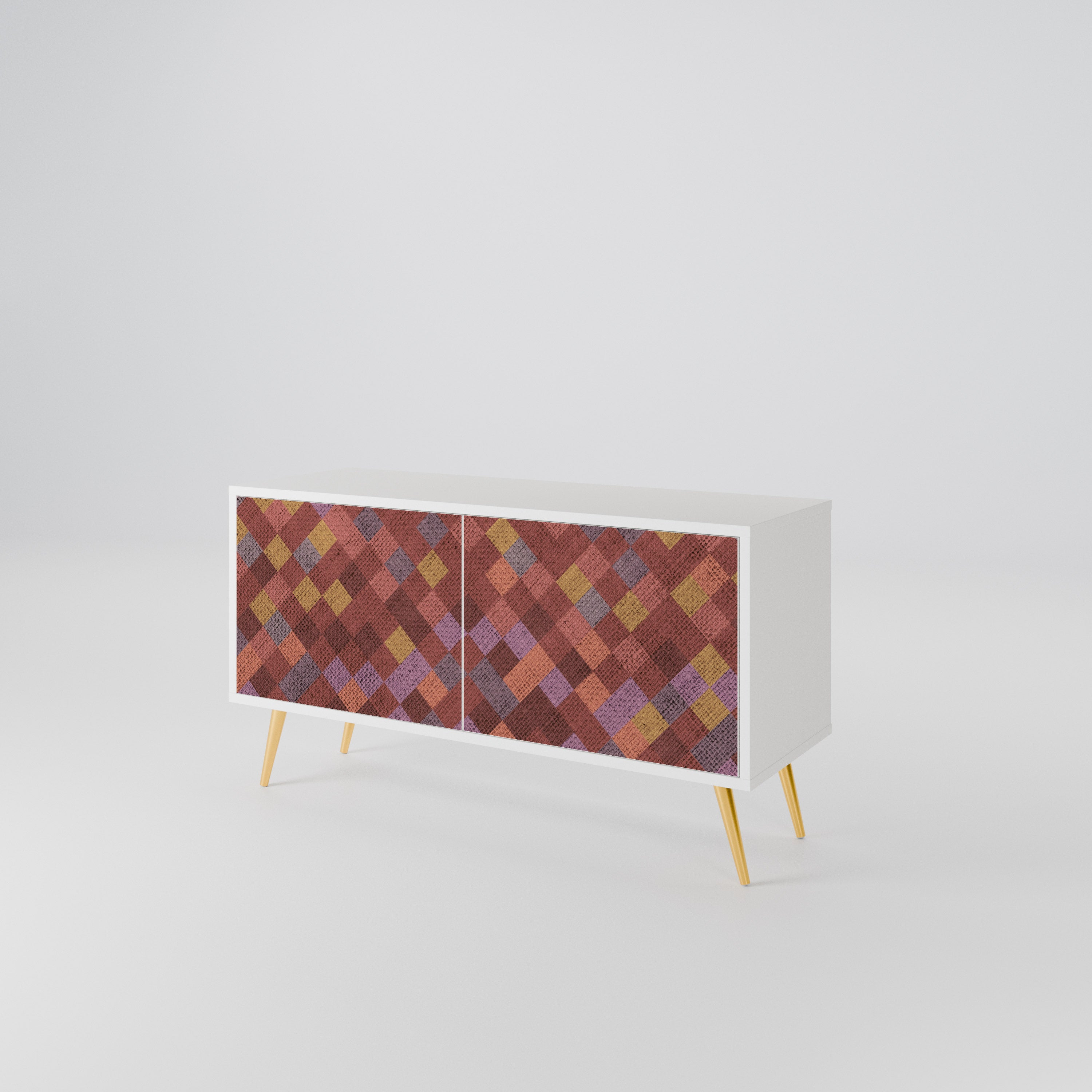 PAINTED SQUARES Συμπαγές έπιπλο τηλεόρασης 2-θυρών