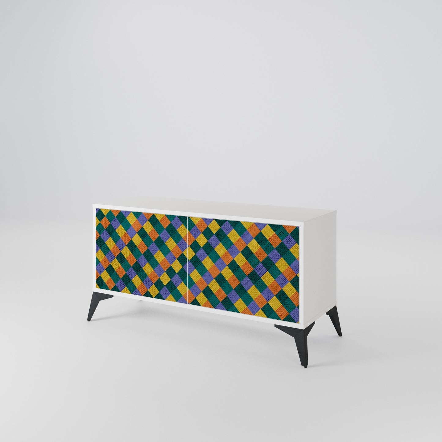 PAINTED SQUARES MIX Συμπαγές έπιπλο τηλεόρασης 2-θυρών