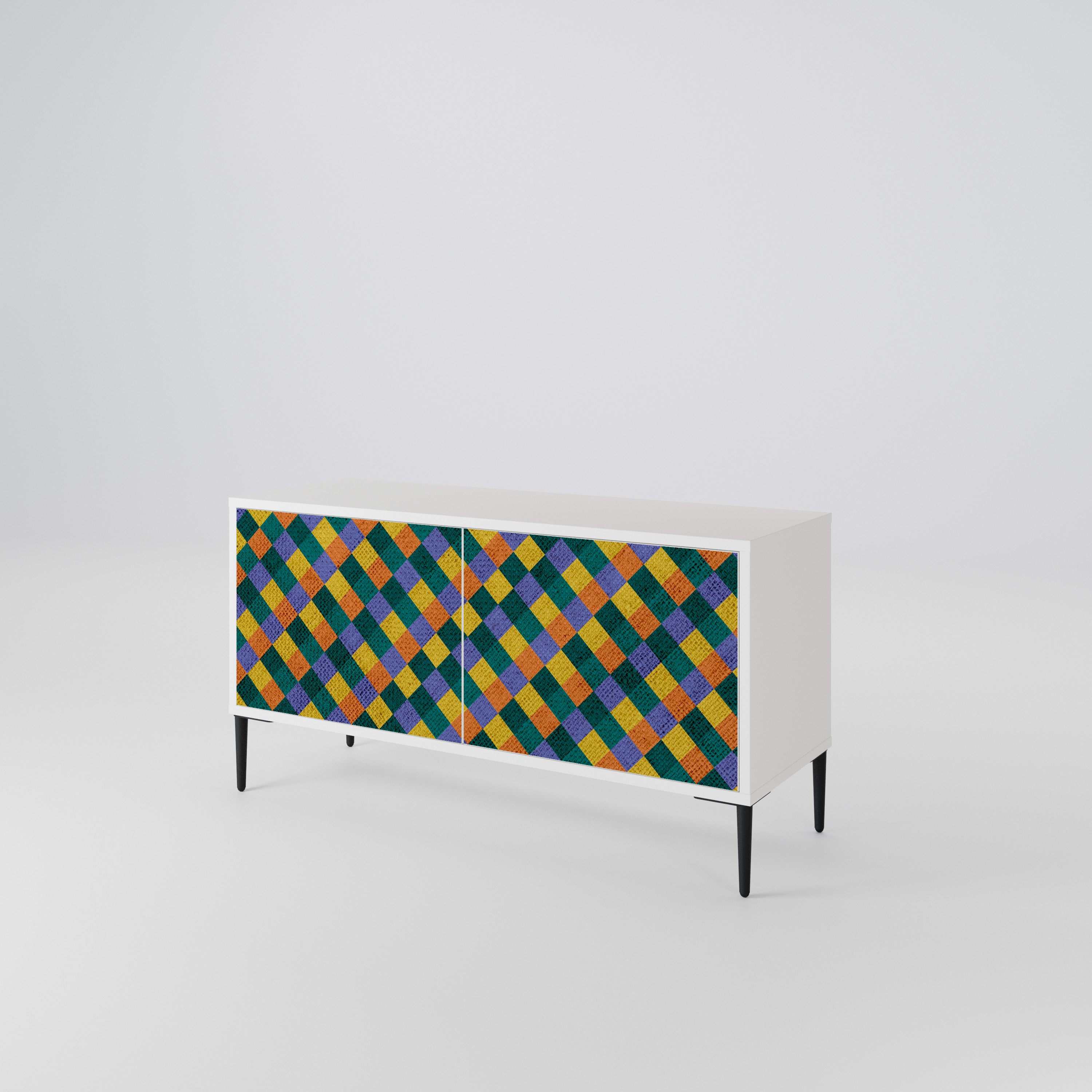 PAINTED SQUARES MIX Συμπαγές έπιπλο τηλεόρασης 2-θυρών