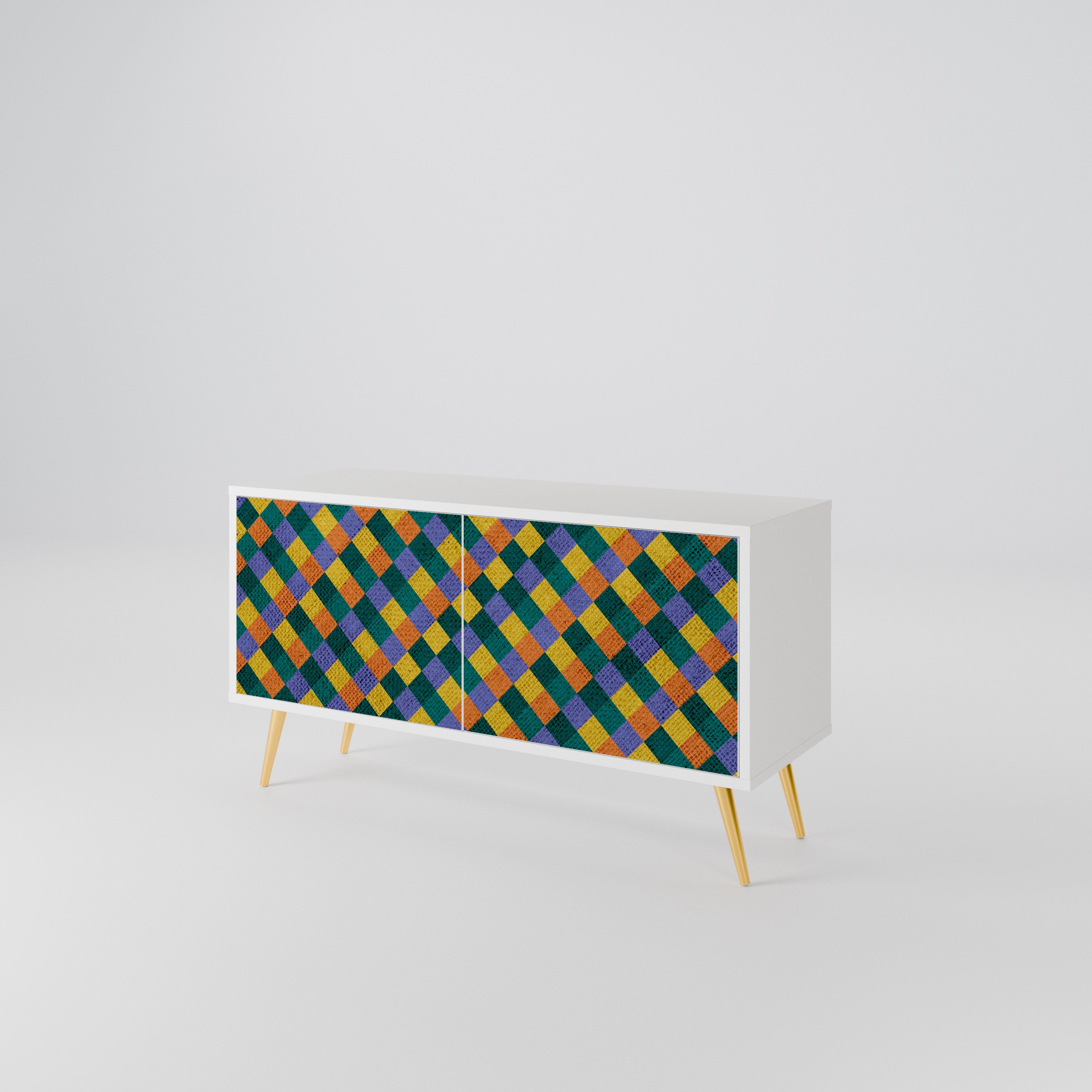 PAINTED SQUARES MIX Συμπαγές έπιπλο τηλεόρασης 2-θυρών