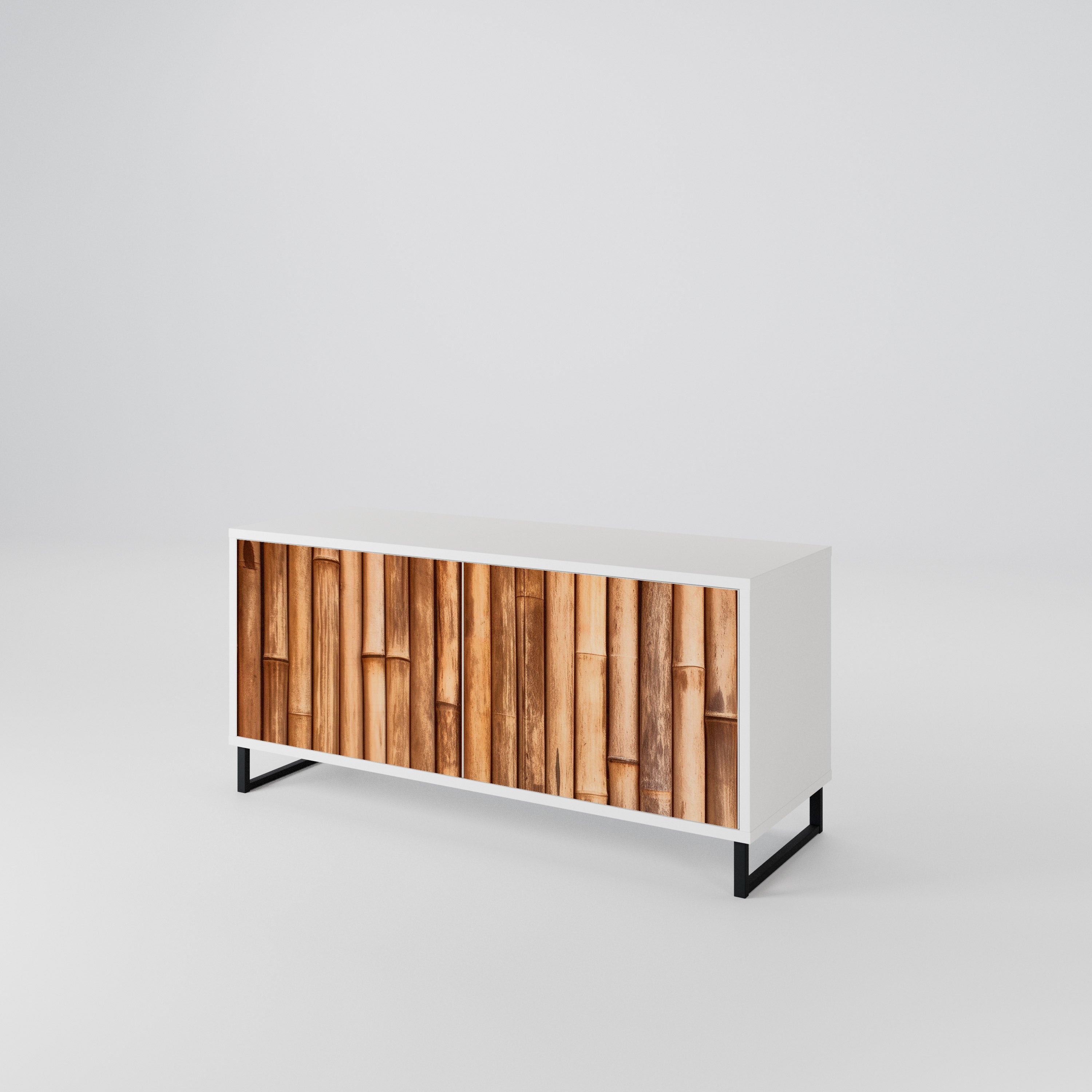 NATURAL WOOD Συμπαγές έπιπλο τηλεόρασης 2-θυρών