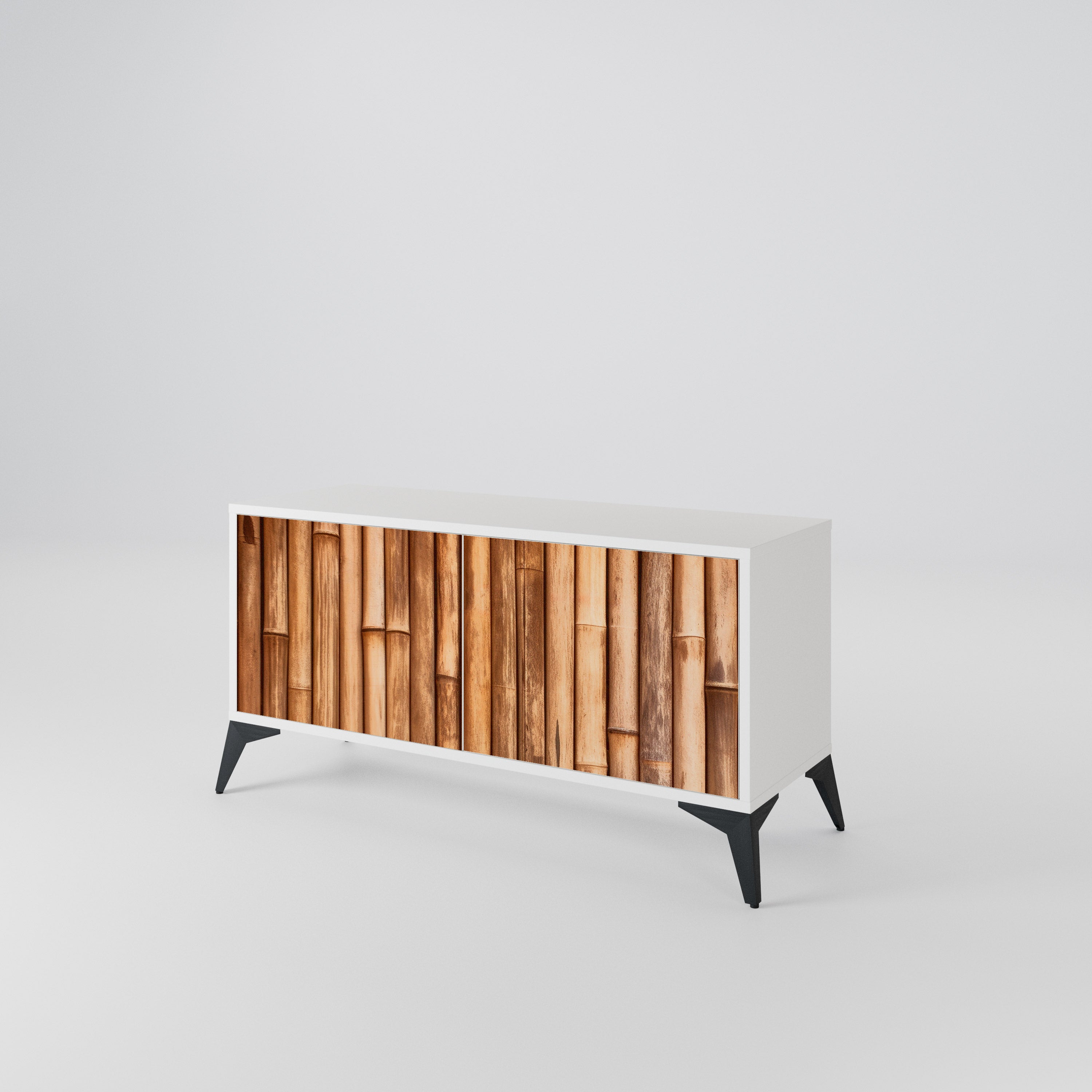 NATURAL WOOD Συμπαγές έπιπλο τηλεόρασης 2-θυρών
