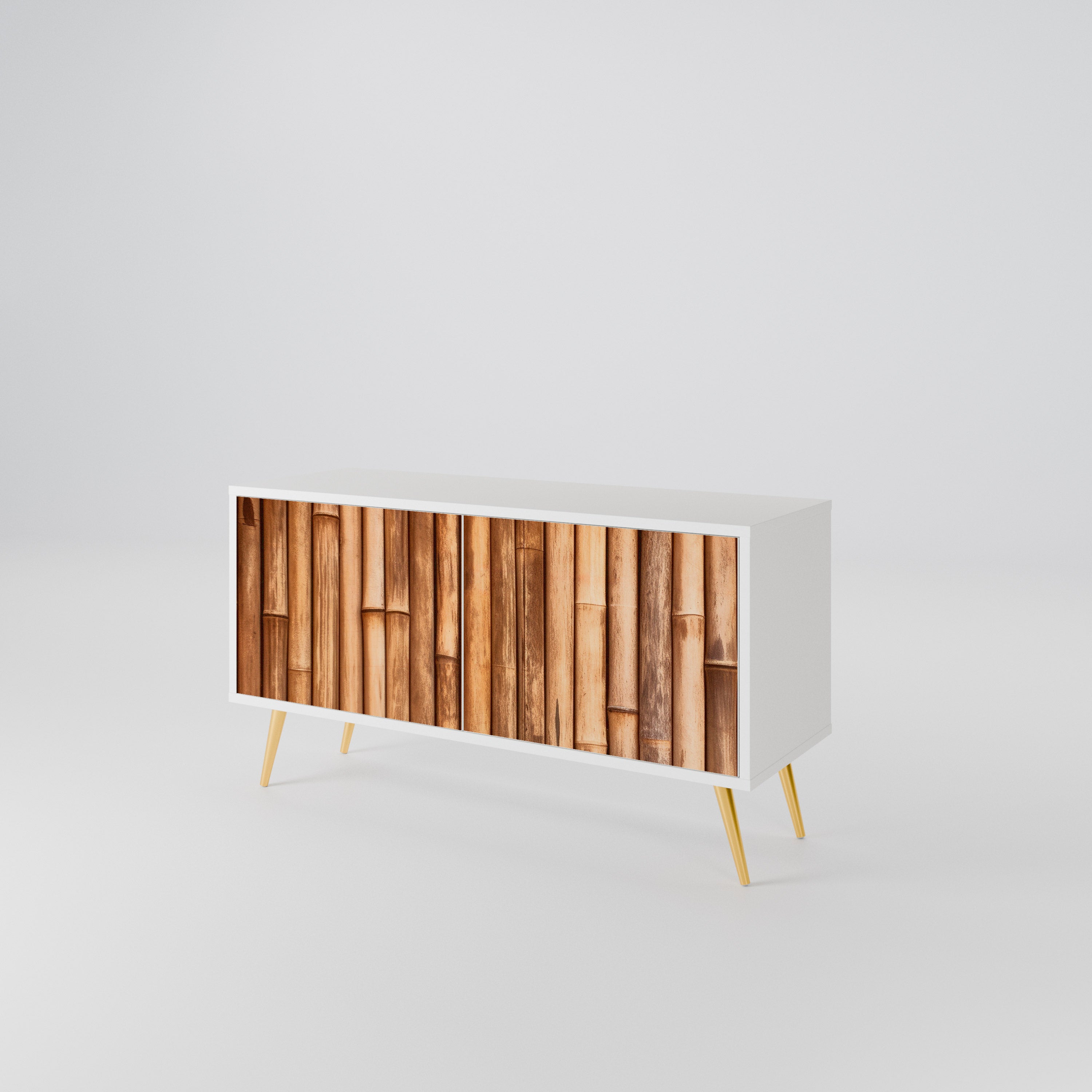 NATURAL WOOD Συμπαγές έπιπλο τηλεόρασης 2-θυρών