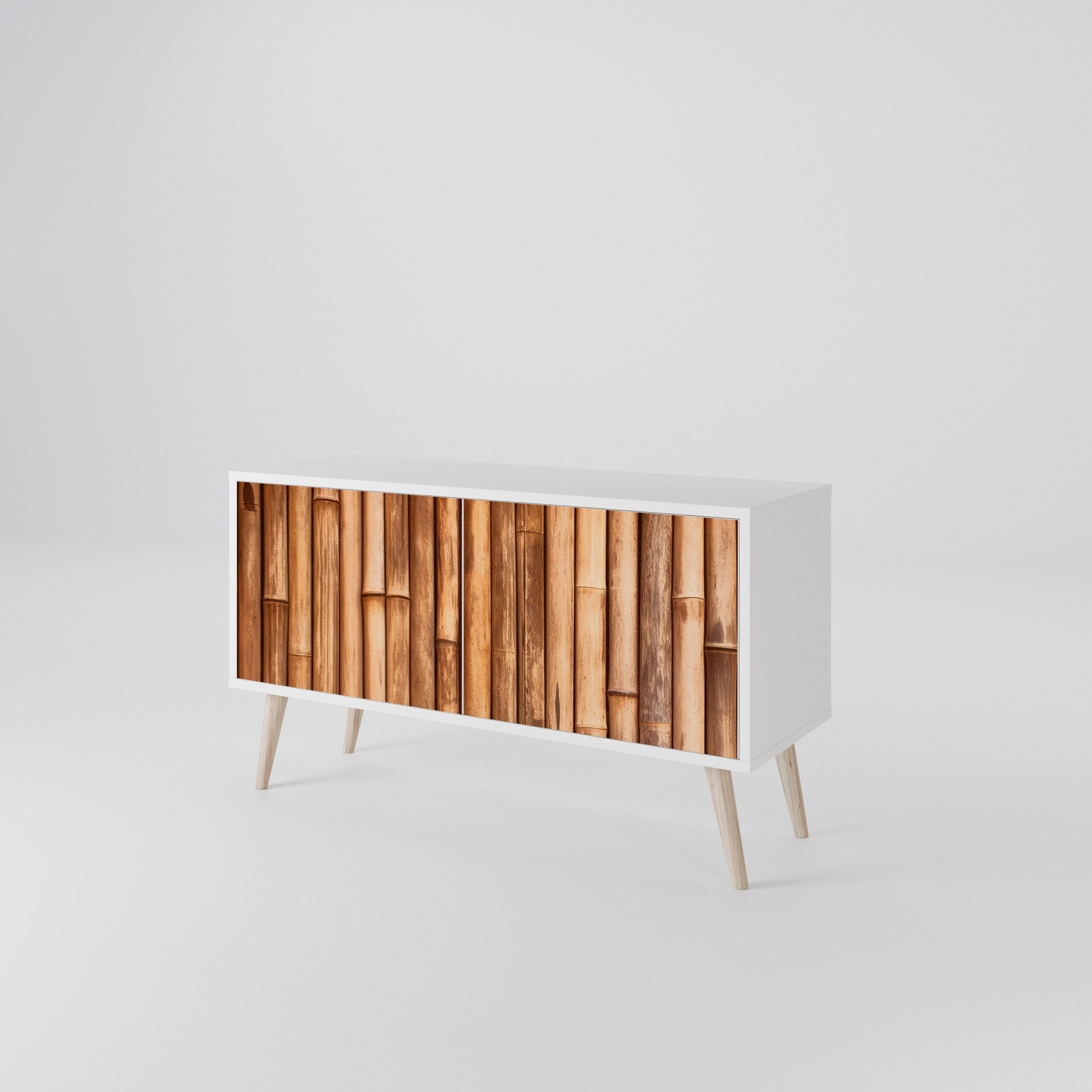 NATURAL WOOD Συμπαγές έπιπλο τηλεόρασης 2-θυρών