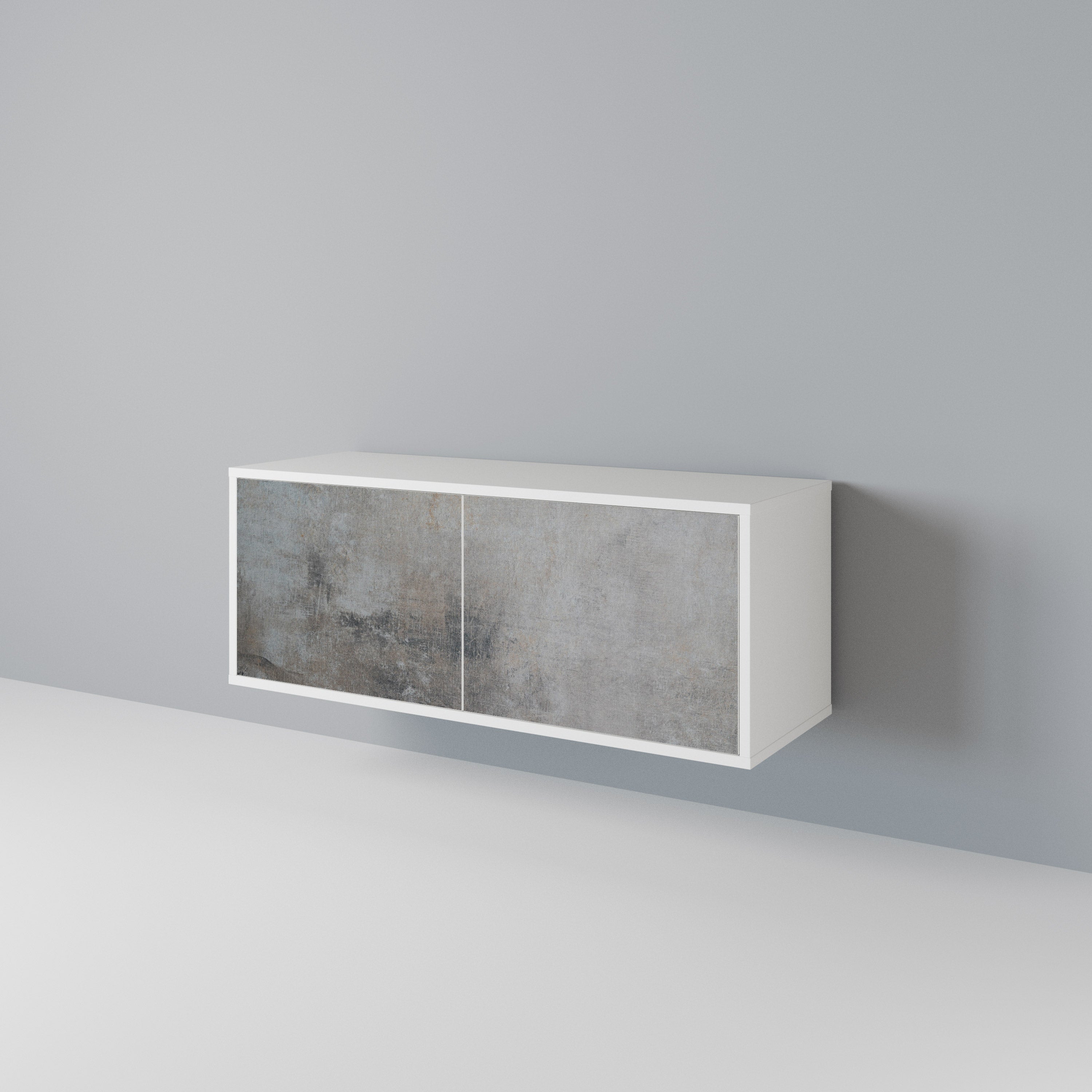CONCRETE WALL Συμπαγές έπιπλο τηλεόρασης 2-θυρών