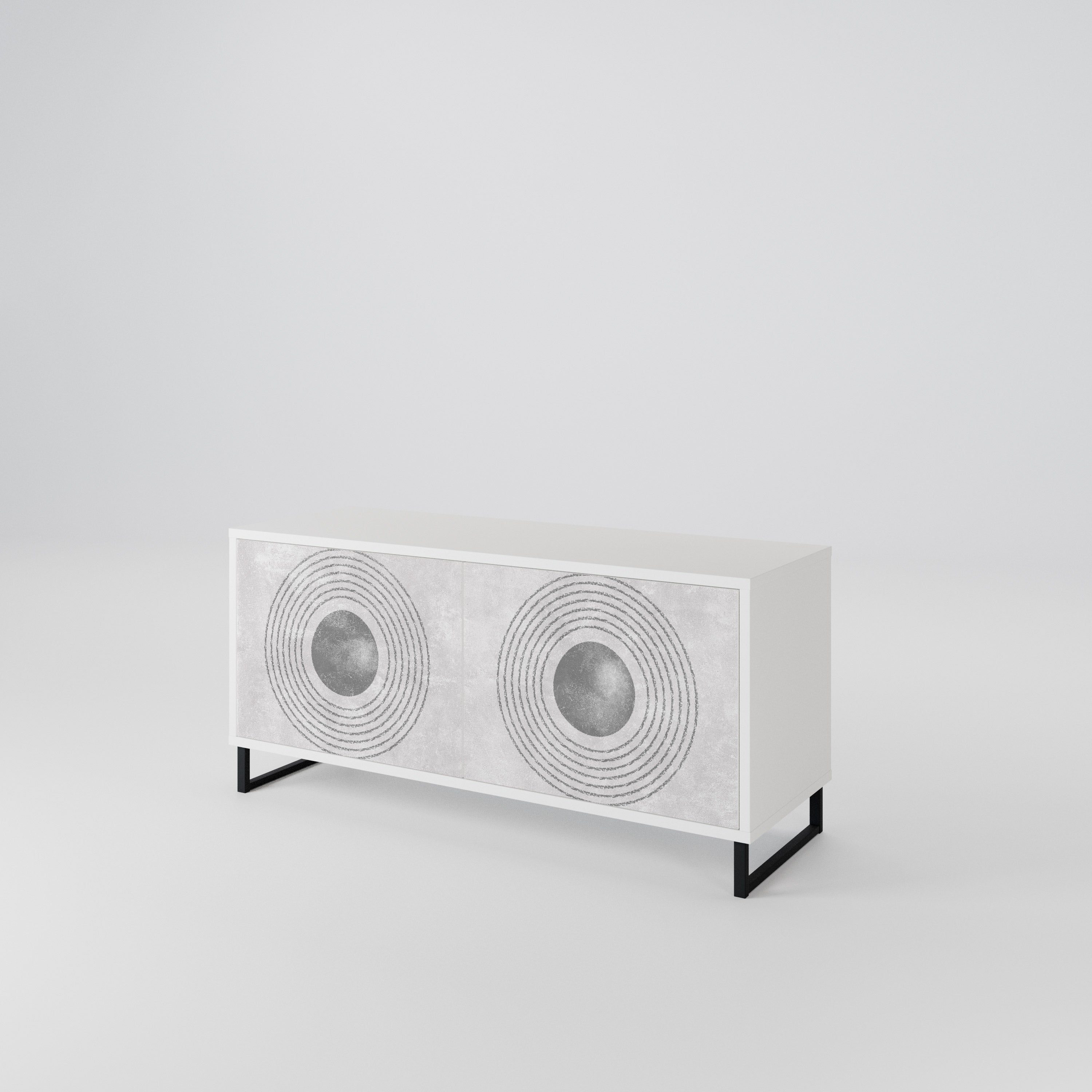 SOLID CIRCLES Συμπαγές έπιπλο τηλεόρασης 2-θυρών
