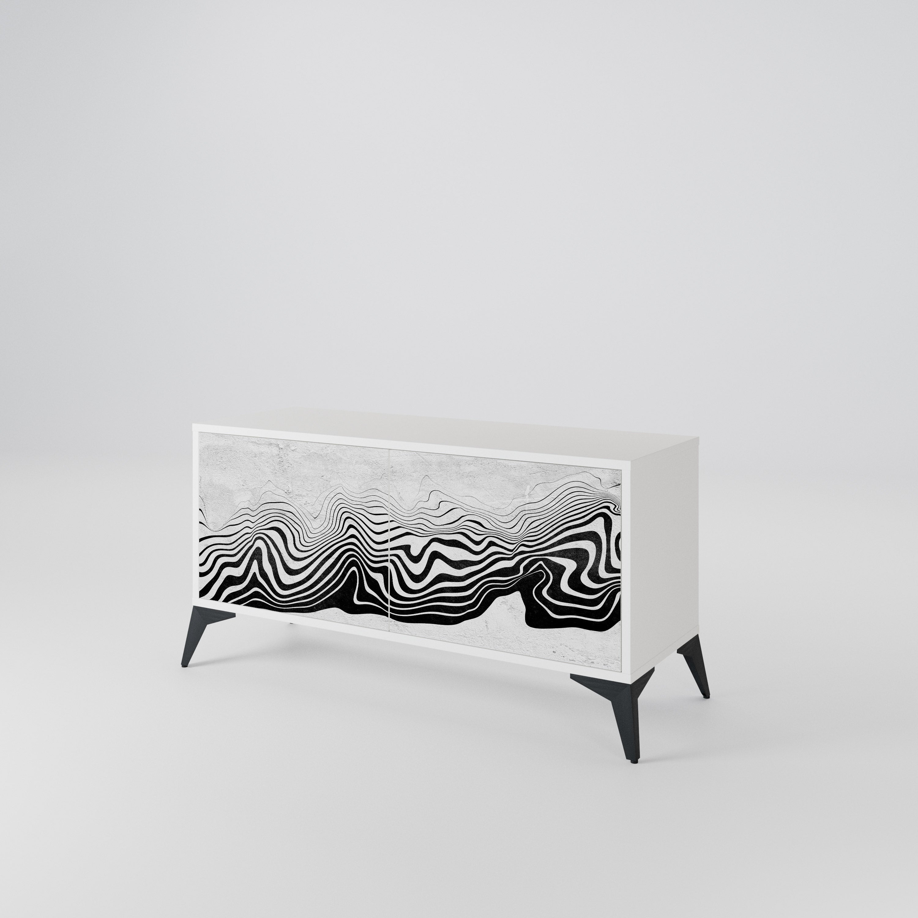 MONOCHROME MIRAGE Συμπαγές έπιπλο τηλεόρασης 2-θυρών
