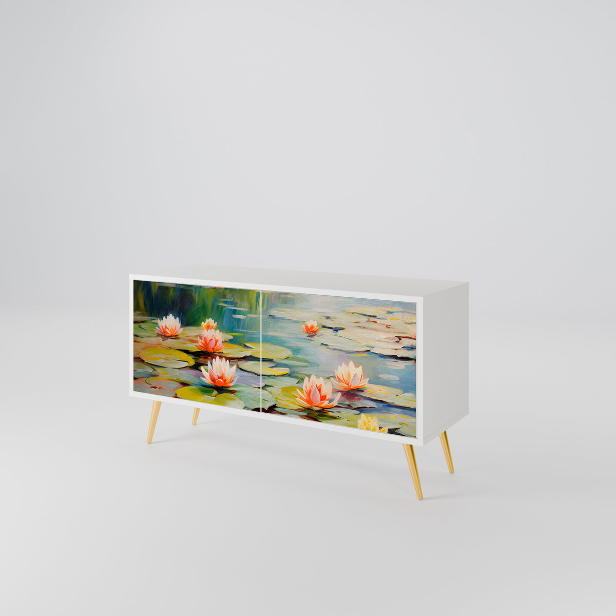 BLOOMING WATERS Συμπαγές έπιπλο τηλεόρασης 2-θυρών