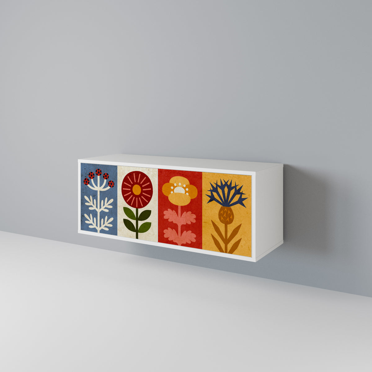 SCANDIC FLOWERET Συμπαγές έπιπλο τηλεόρασης 2-θυρών