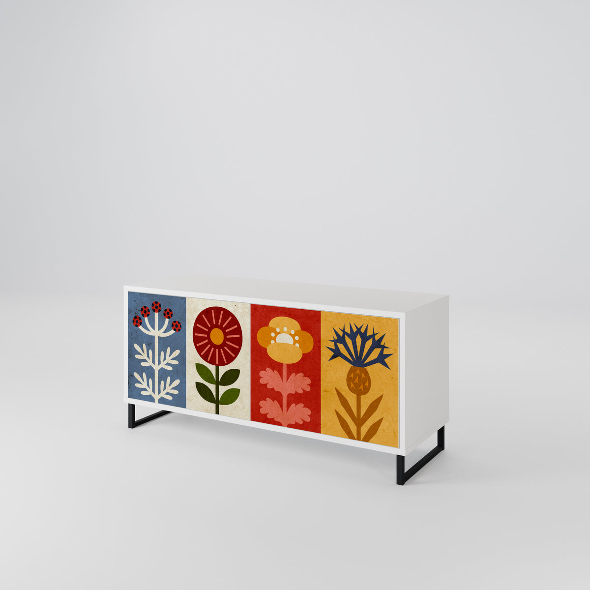 SCANDIC FLOWERET Συμπαγές έπιπλο τηλεόρασης 2-θυρών