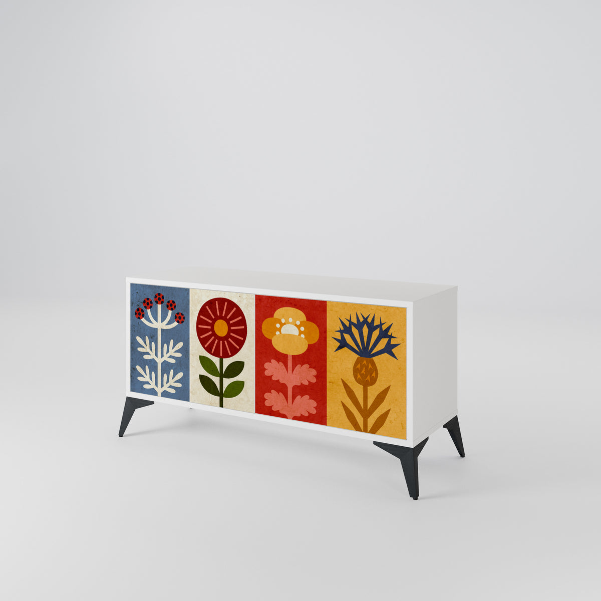 SCANDIC FLOWERET Συμπαγές έπιπλο τηλεόρασης 2-θυρών