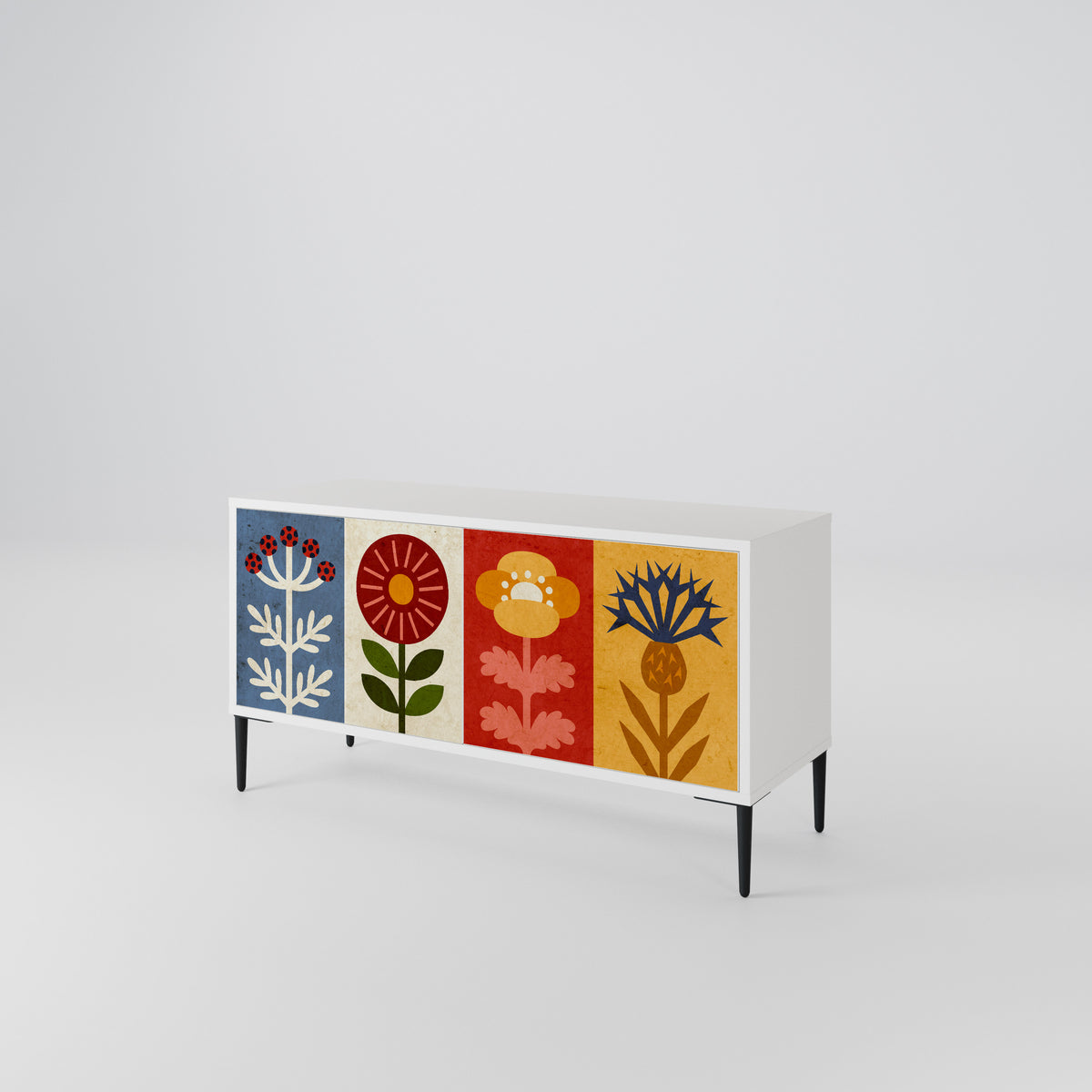 SCANDIC FLOWERET Συμπαγές έπιπλο τηλεόρασης 2-θυρών