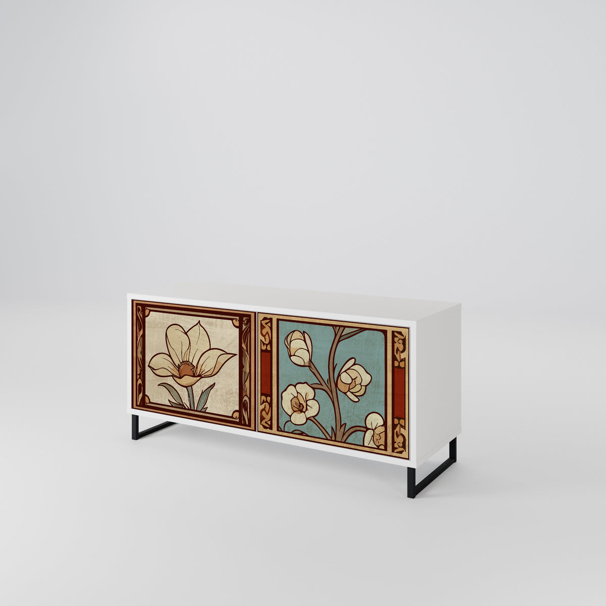 TIMELESS FLORA Συμπαγές έπιπλο τηλεόρασης 2-θυρών