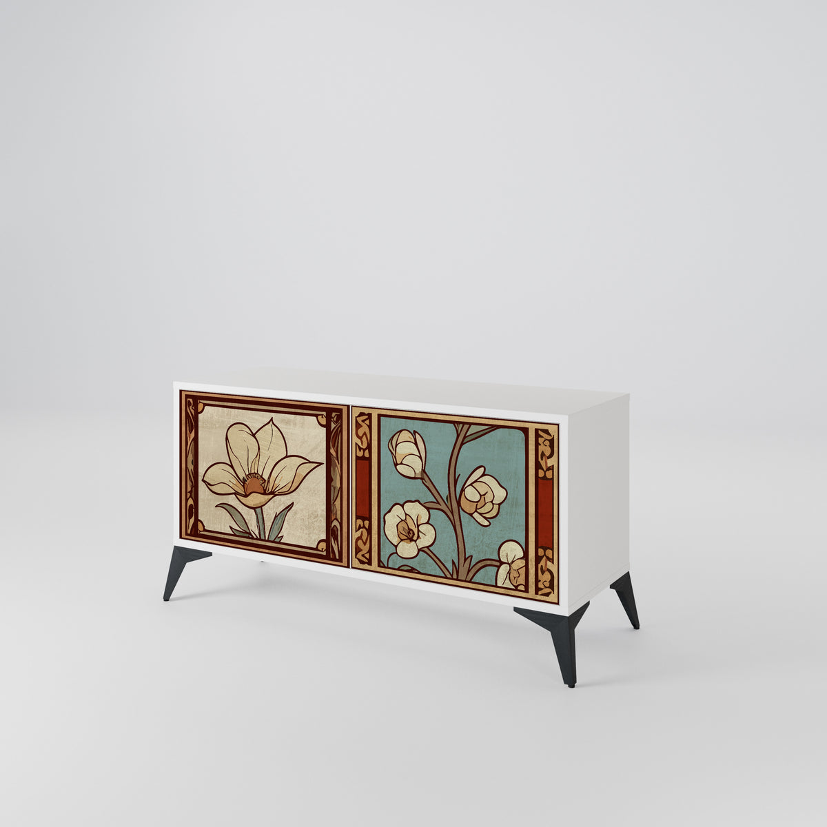 TIMELESS FLORA Συμπαγές έπιπλο τηλεόρασης 2-θυρών