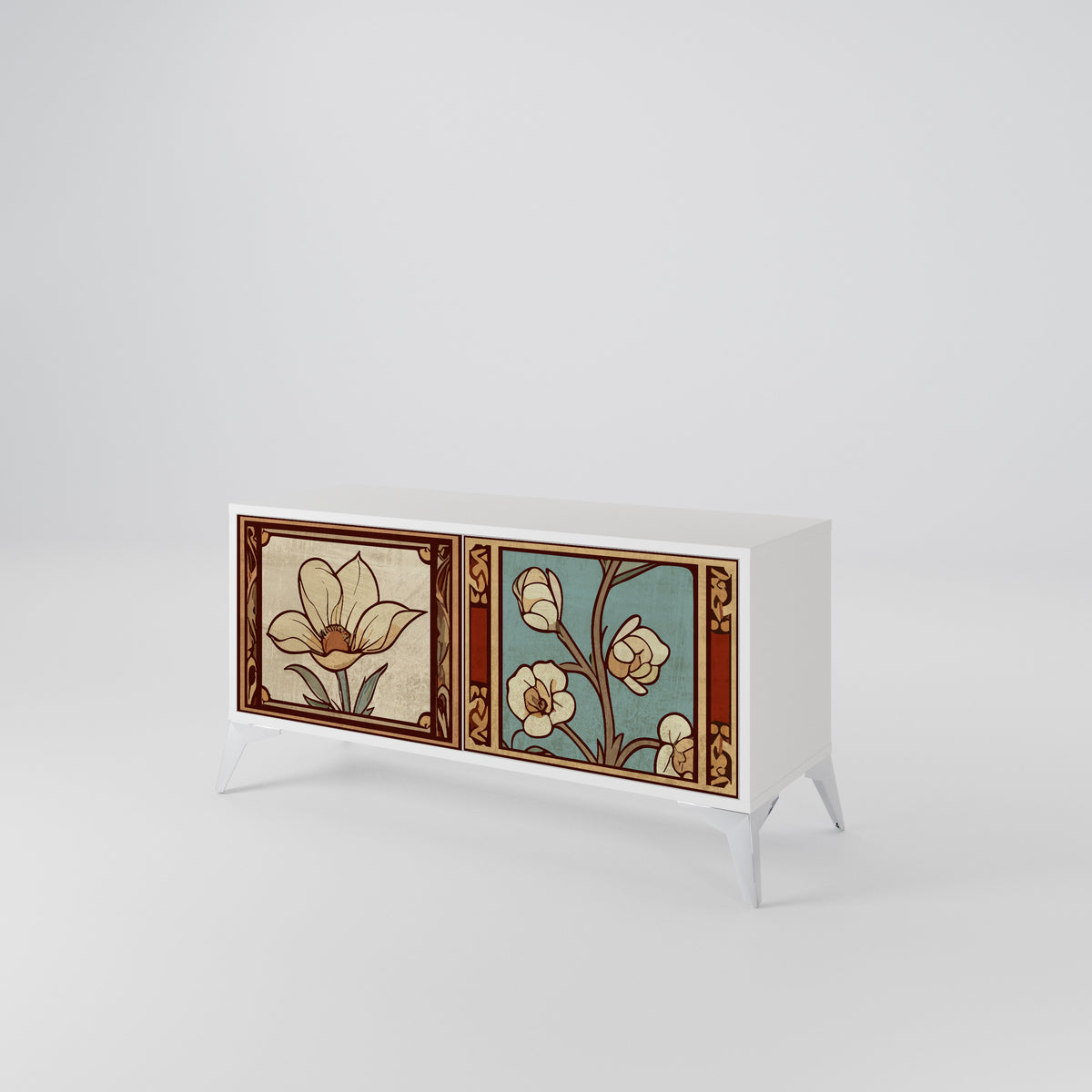 TIMELESS FLORA Συμπαγές έπιπλο τηλεόρασης 2-θυρών