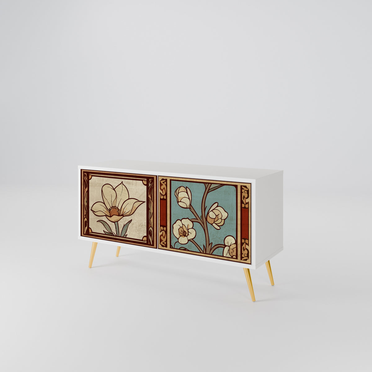 TIMELESS FLORA Συμπαγές έπιπλο τηλεόρασης 2-θυρών