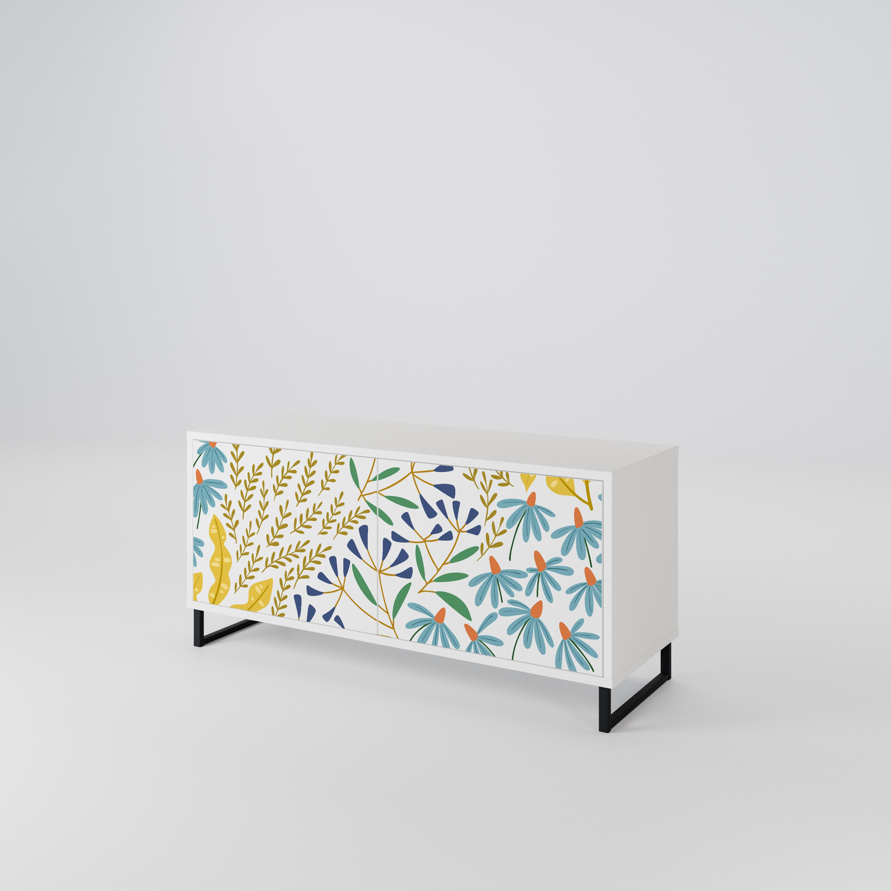 HELLO SPRING Compact 2-Door TV Cabinet