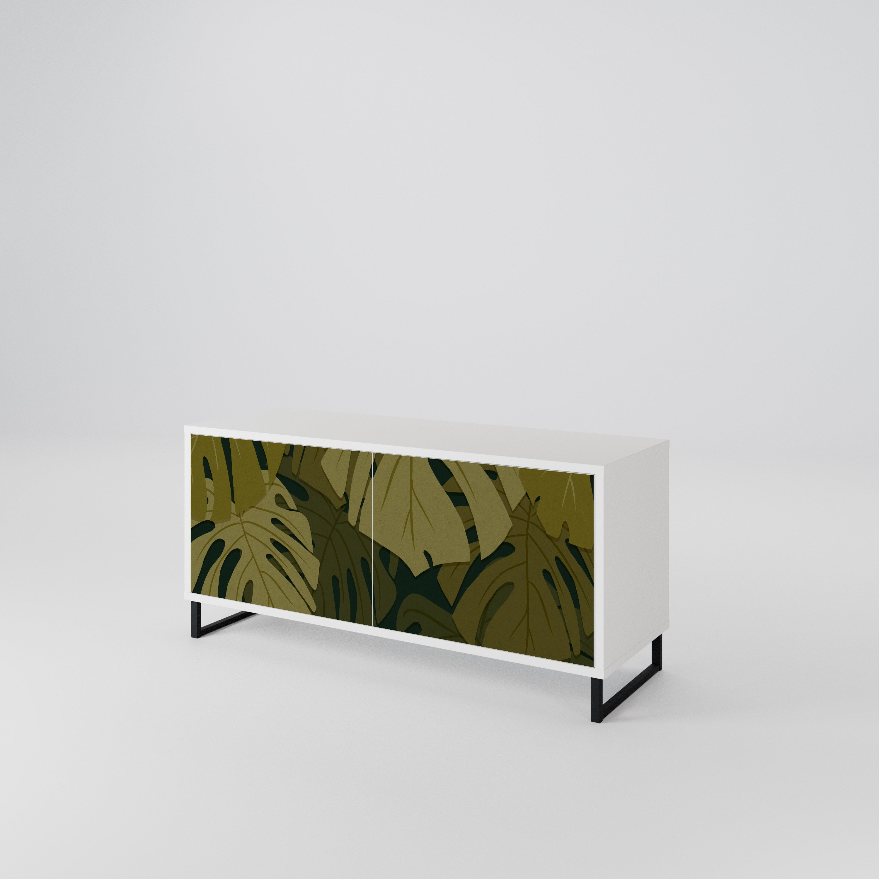 TROPICAL BEAUTY Compact 2-Door TV Cabinet
