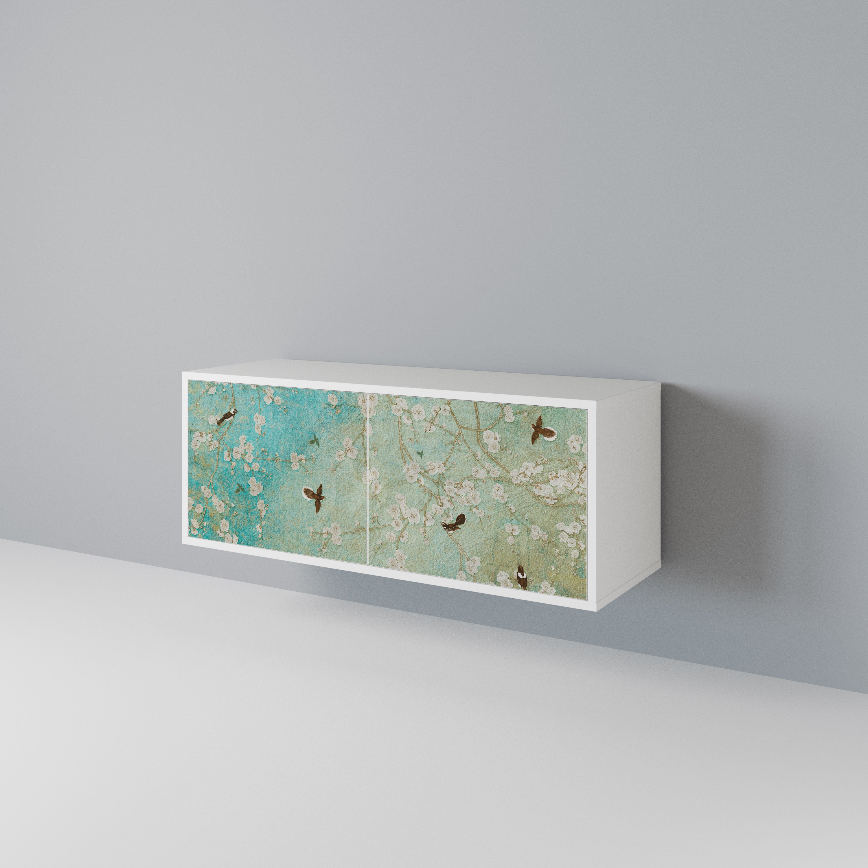 BLOOMING CHARM Compact 2-Door TV Cabinet
