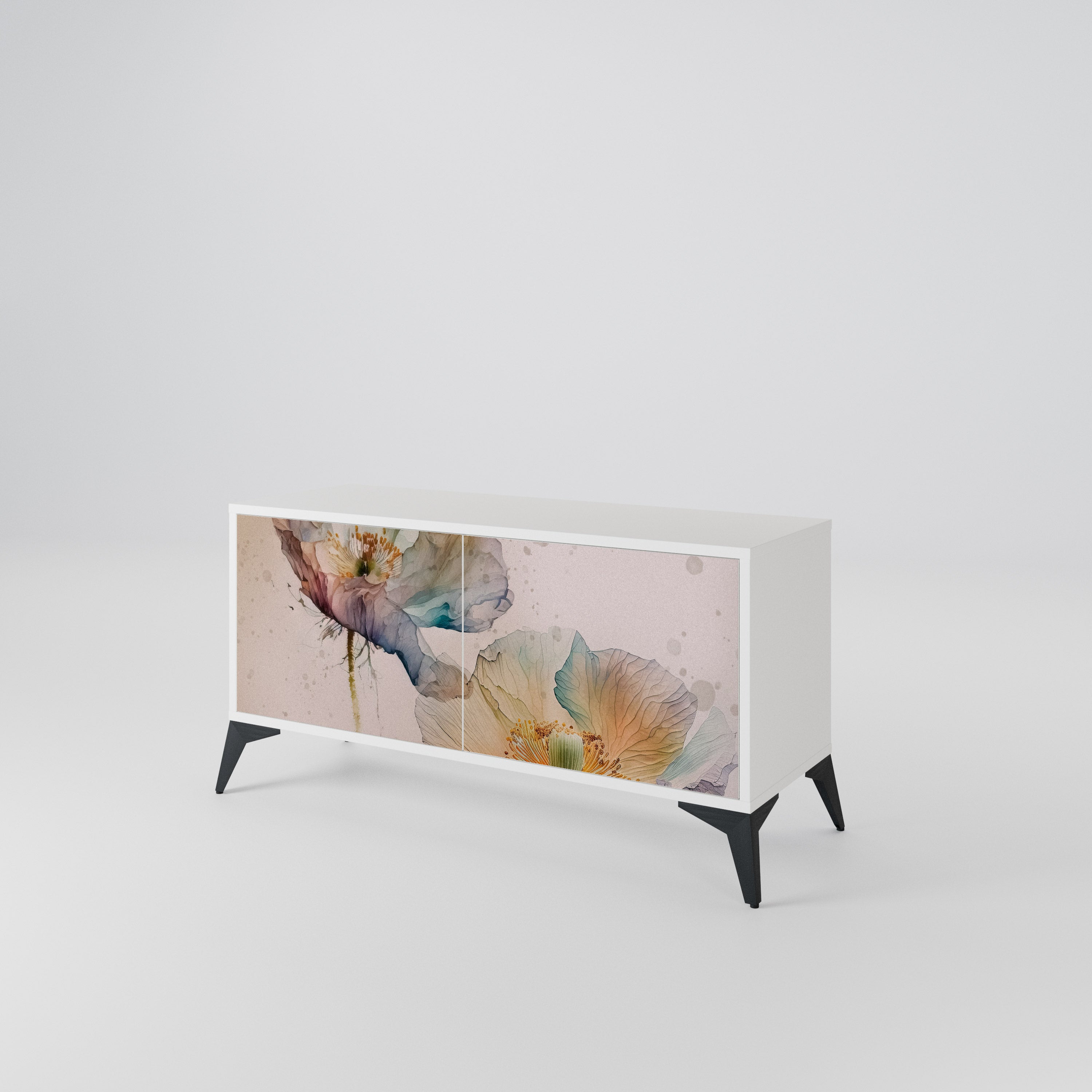 SOFTEN POPPY Compact 2-Door TV Cabinet
