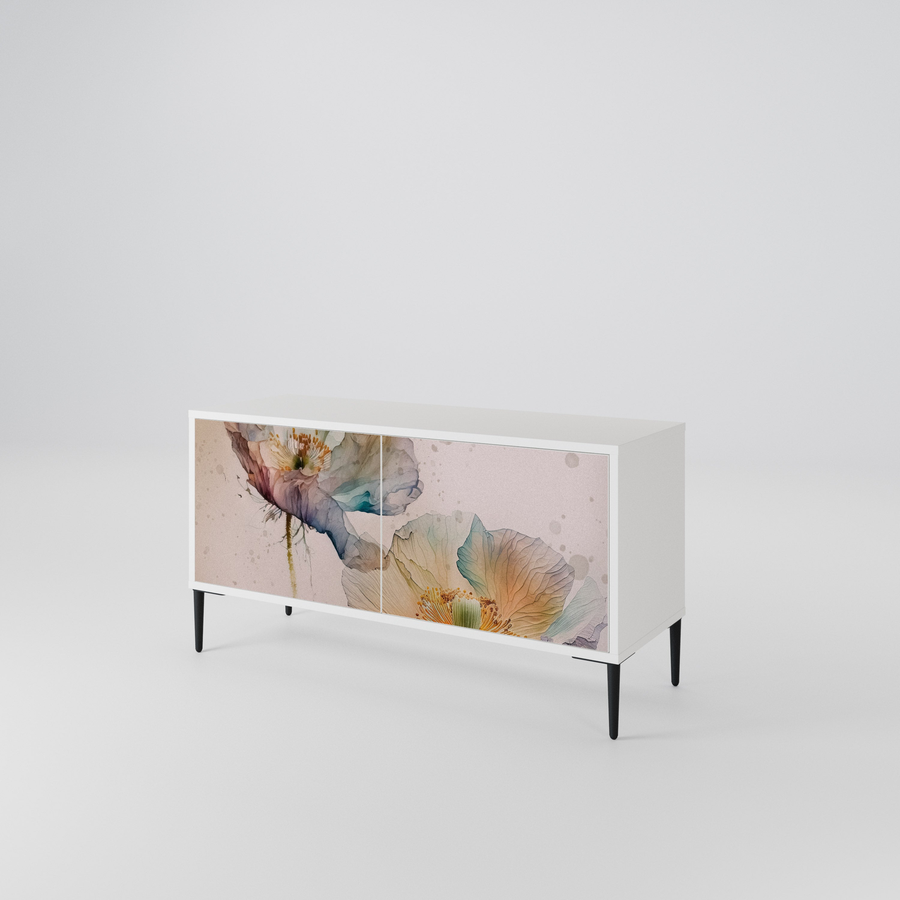 SOFTEN POPPY Compact 2-Door TV Cabinet