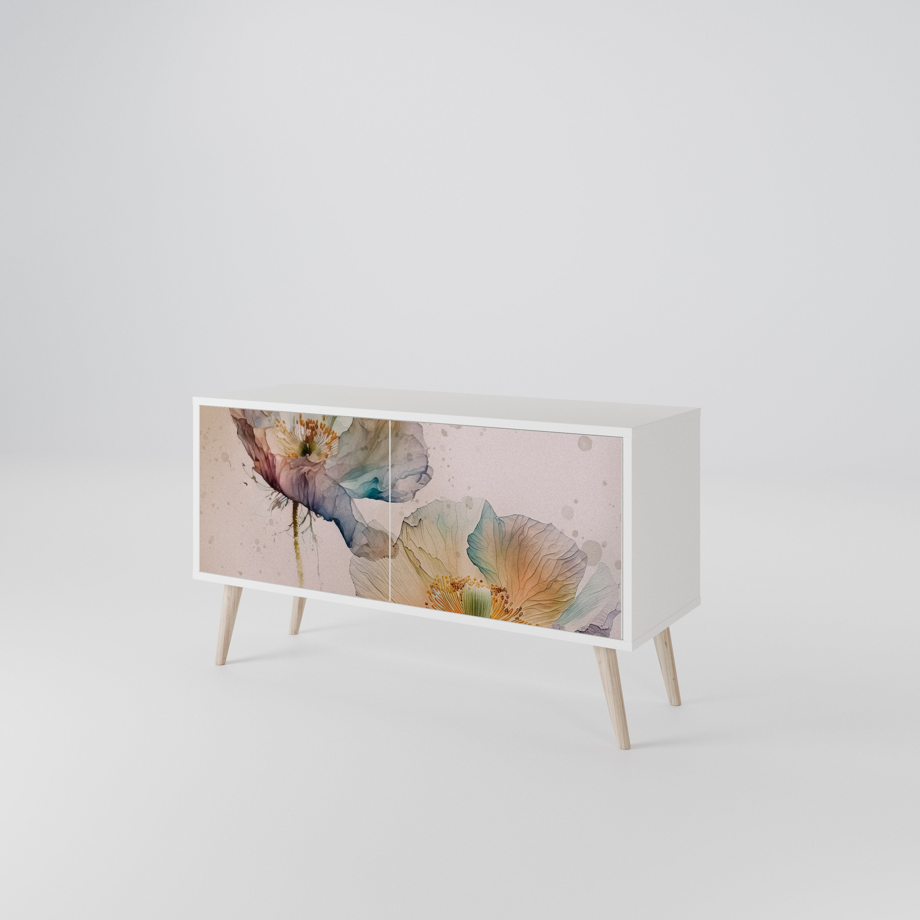 SOFTEN POPPY Compact 2-Door TV Cabinet