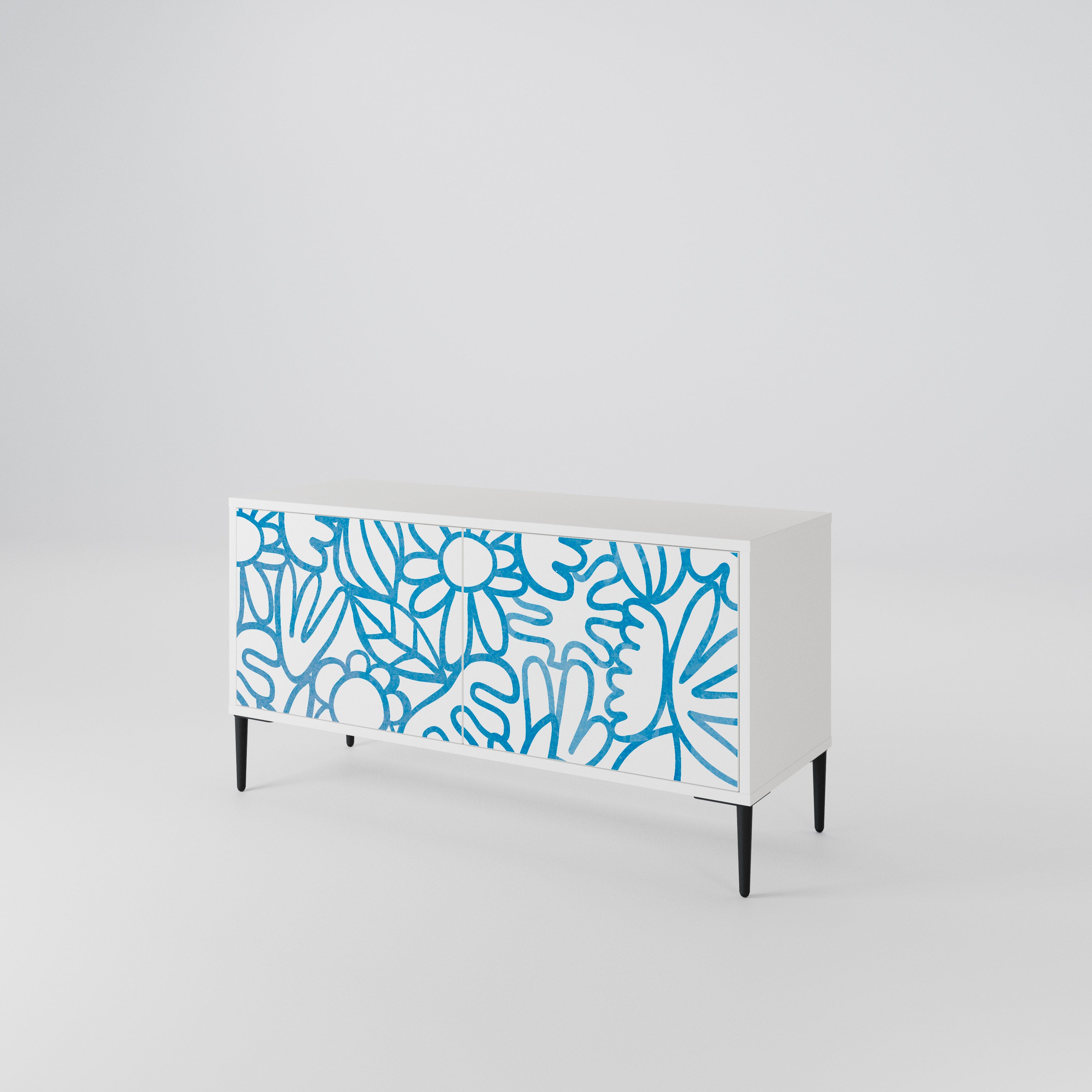 BLOOMY MORNING Compact 2-Door TV Cabinet